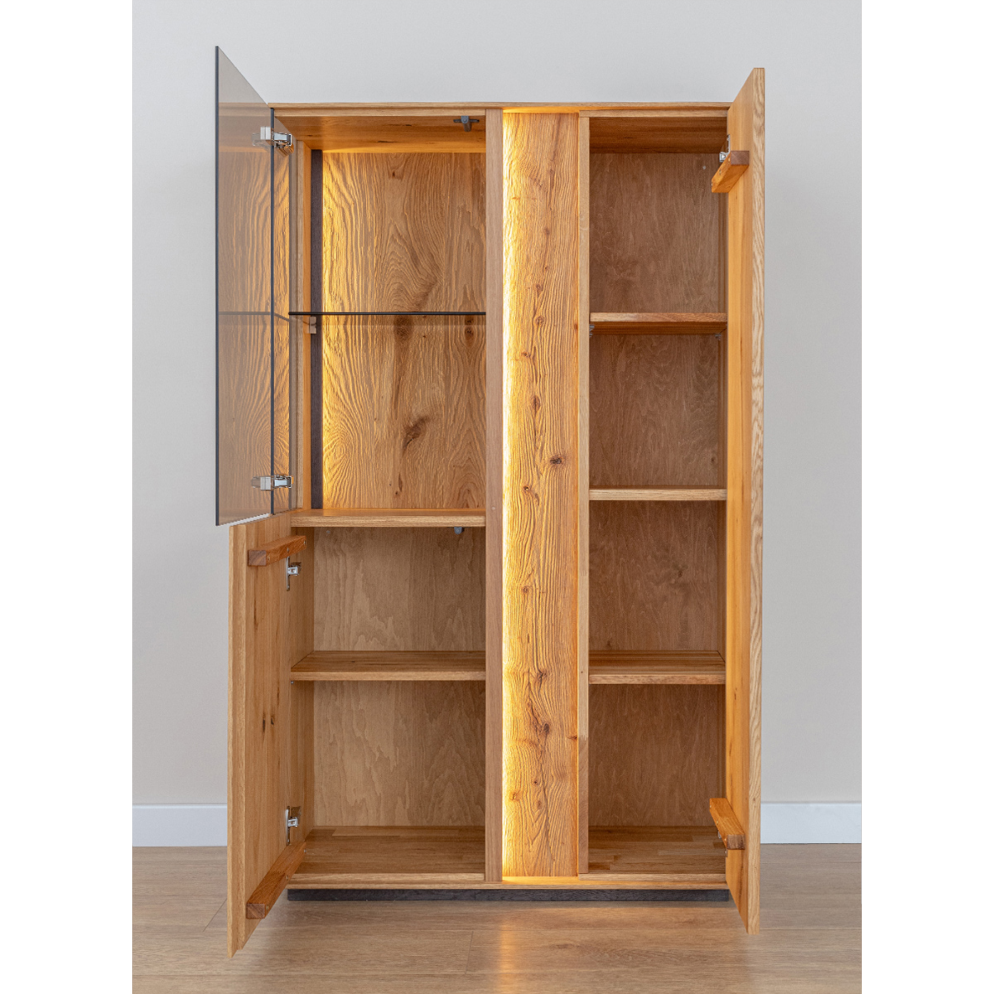 Vitrina Collodi 85x140cm, Materijal: Masivno Drvo Hrast