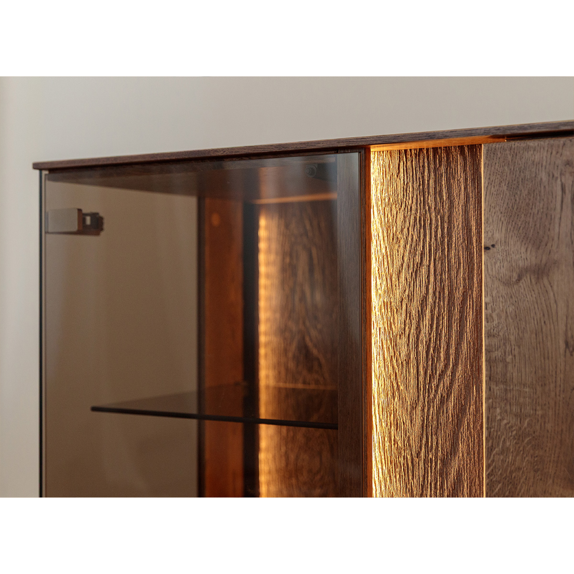 Vitrina Collodi 135x115cm, Materijal: Masivno Drvo Hrast