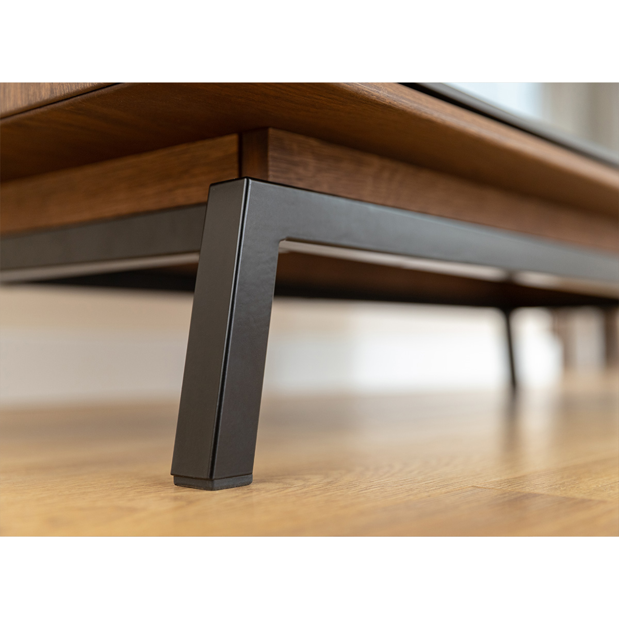 Komoda Modern Loft 101x45cm Sa Staklom, Materijal: Masivno Drvo Hrast