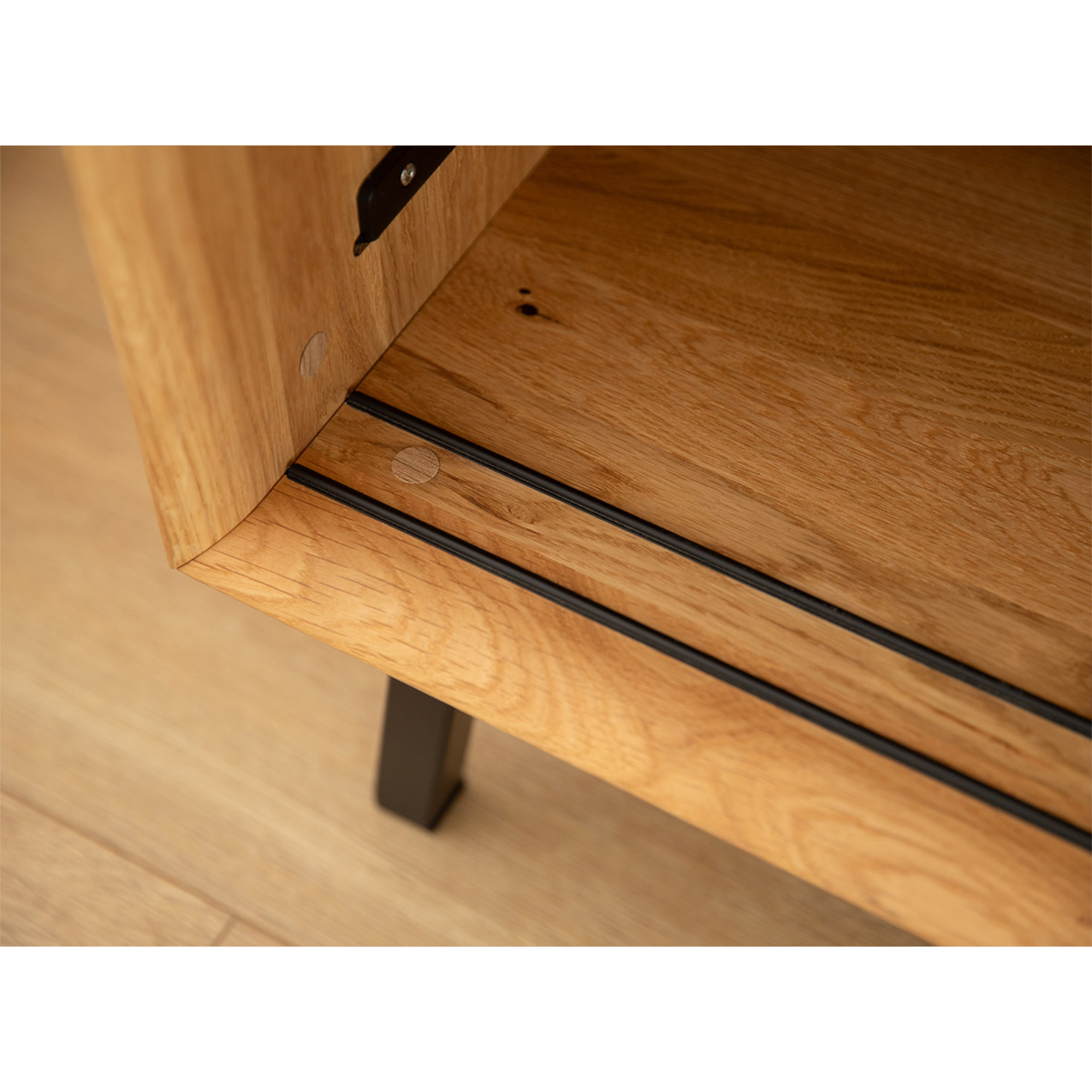 TV Komoda Modern Loft 200x50cm, Materijal: Masivno Drvo Hrast