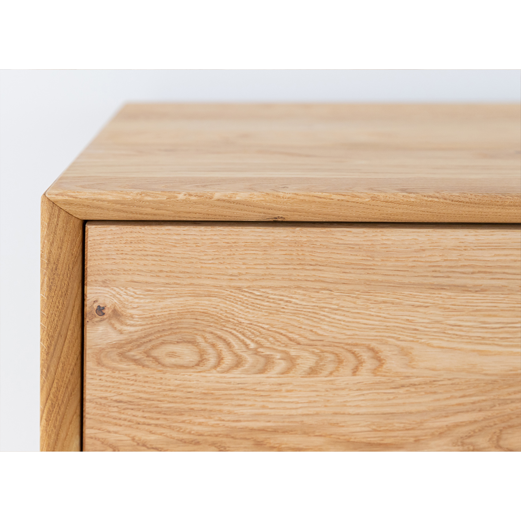 Komoda Modern Loft 101x45cm Sa Staklom, Materijal: Masivno Drvo Hrast