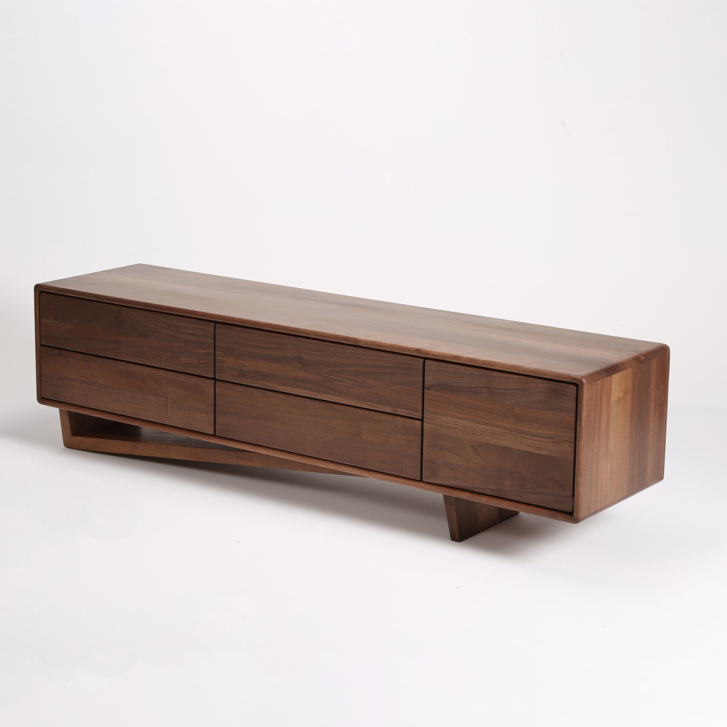 Tv Komoda Linea 180x44.5cm, Materijal: Puno drvo Orah