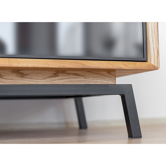 Komoda Modern Loft 120,50x45cm Sa Staklom, Materijal: Masivno  Drvo Hrast