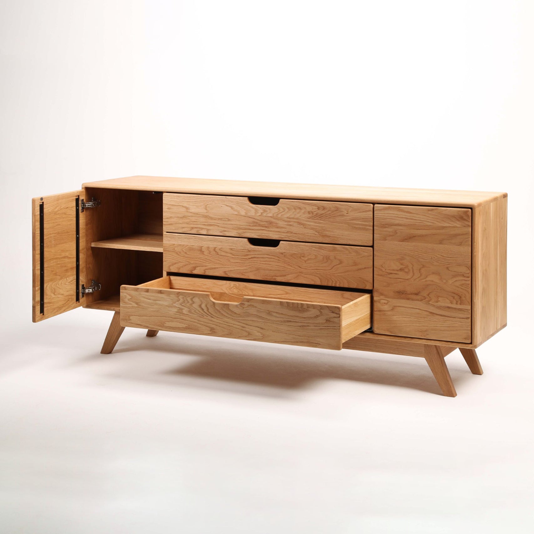 Tv Komoda Modena 180x45cm, Materijal: Puno drvo Hrast
