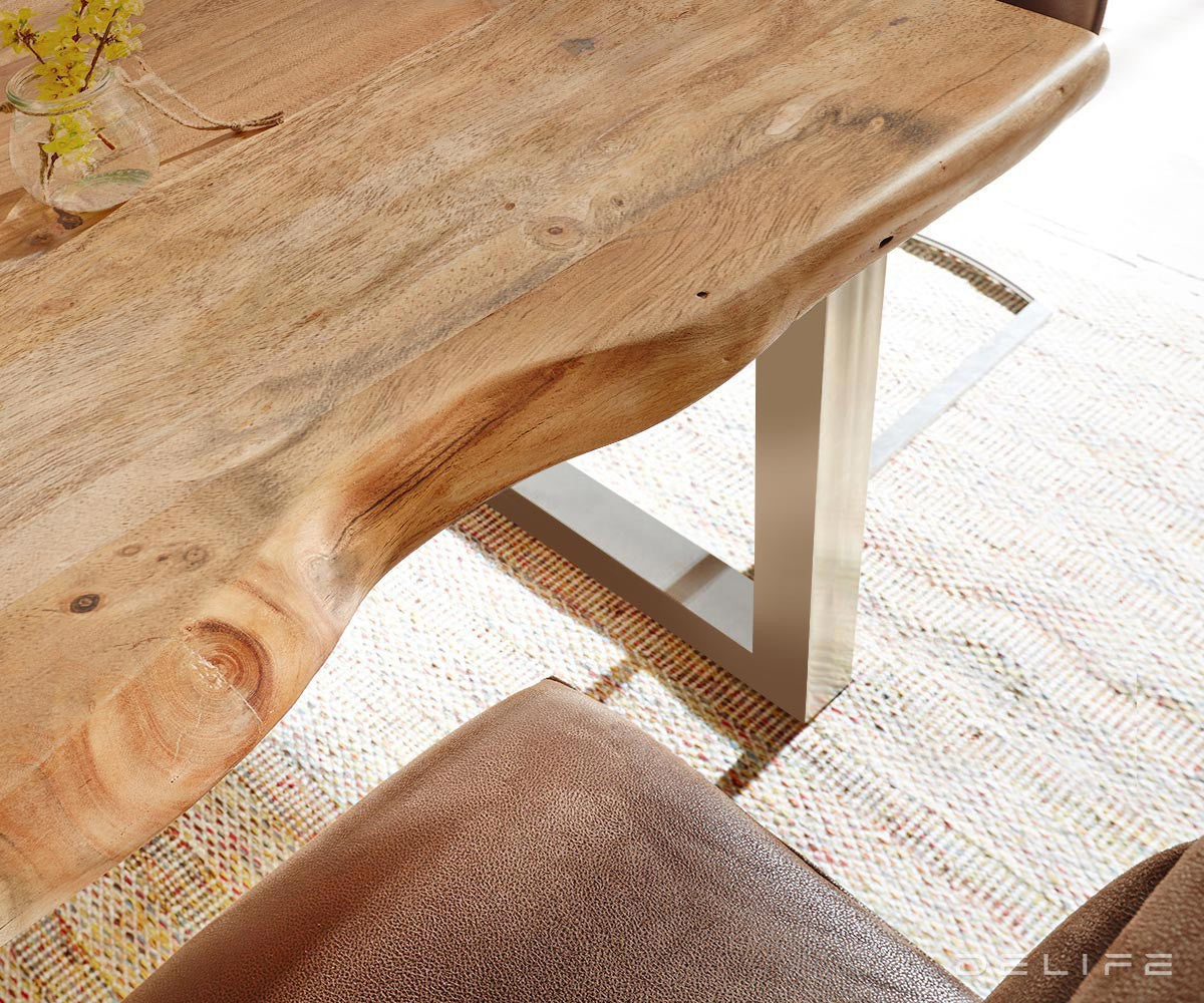 Blagovaonski stol Edge, Materijal: Bagrem, Debljina ploče: 3,5cm