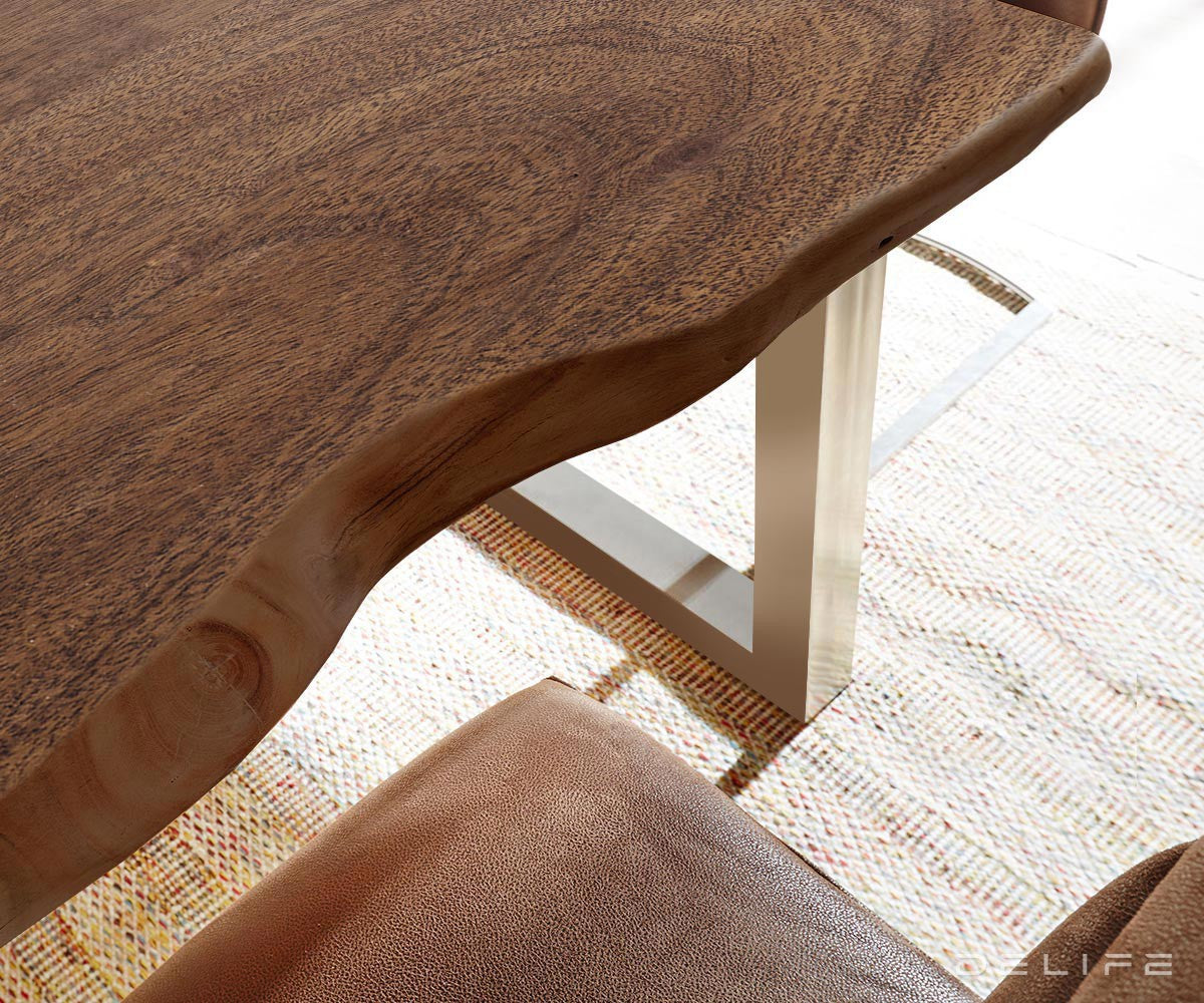 Blagovaonski stol Edge, Materijal: Bagrem, Debljina ploče: 5,5cm