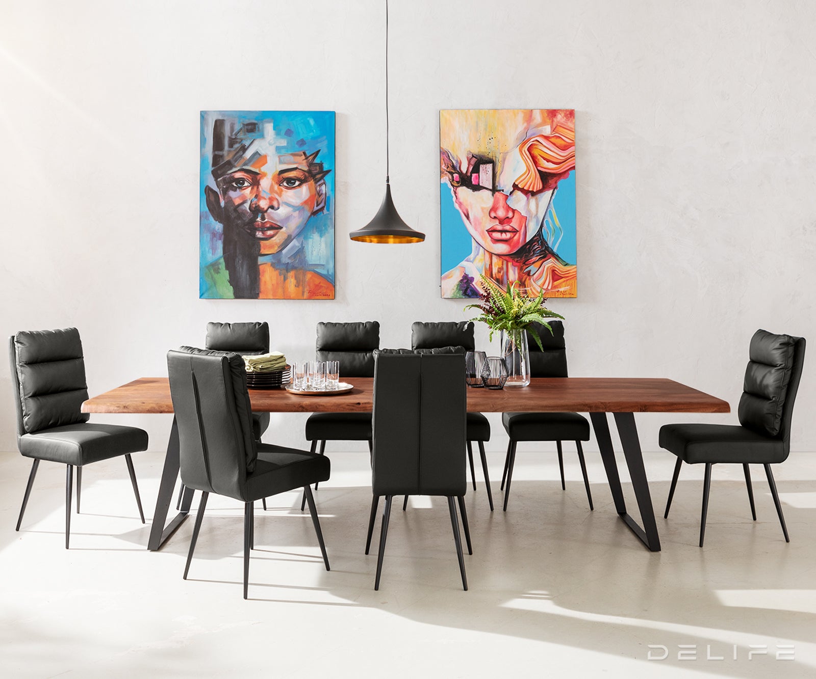 Blagovaonski stol Edge, Materijal: Bagrem, Debljina ploče: 5,5cm