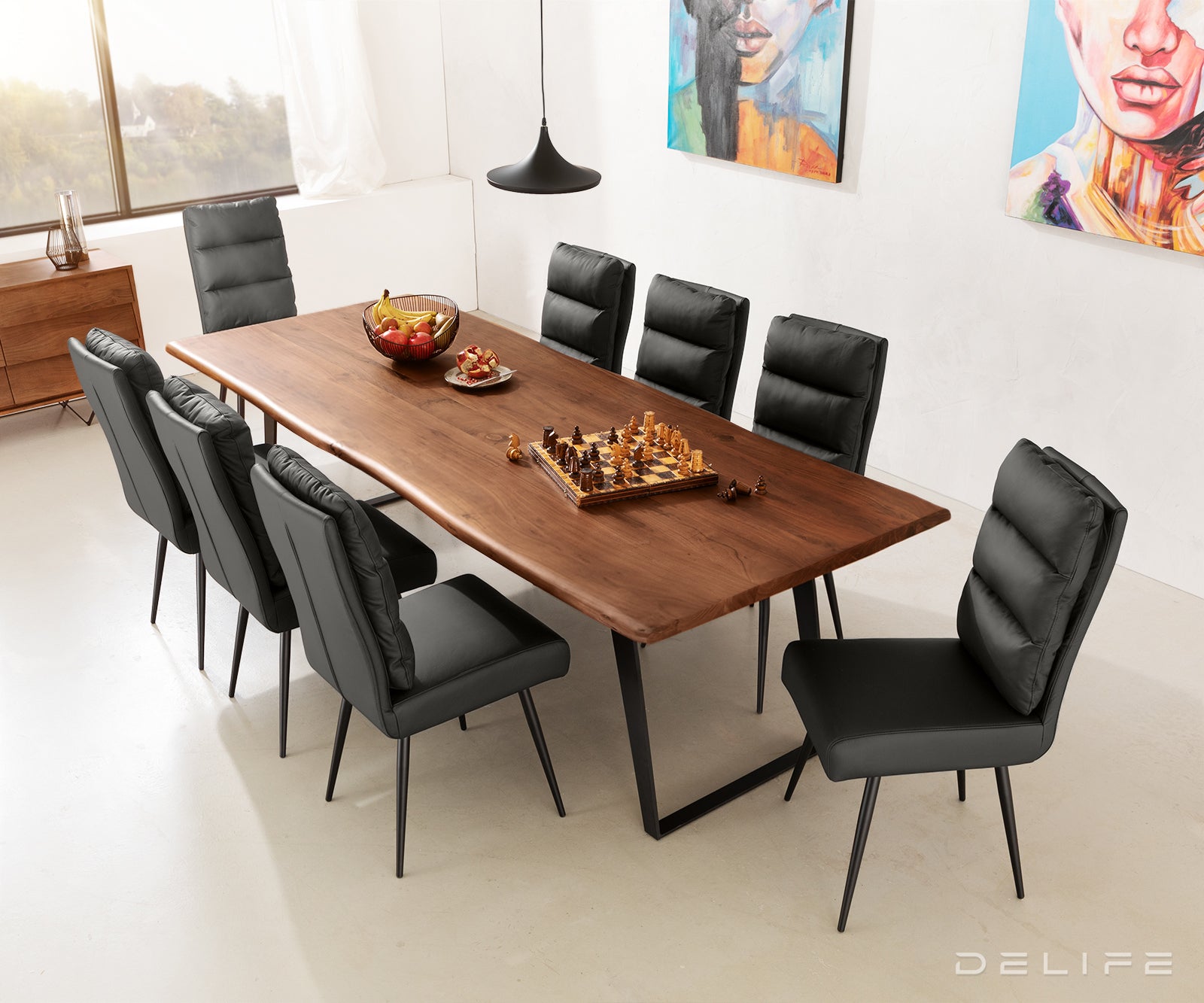 Blagovaonski stol Edge, Materijal: Bagrem, Debljina ploče: 3,5cm