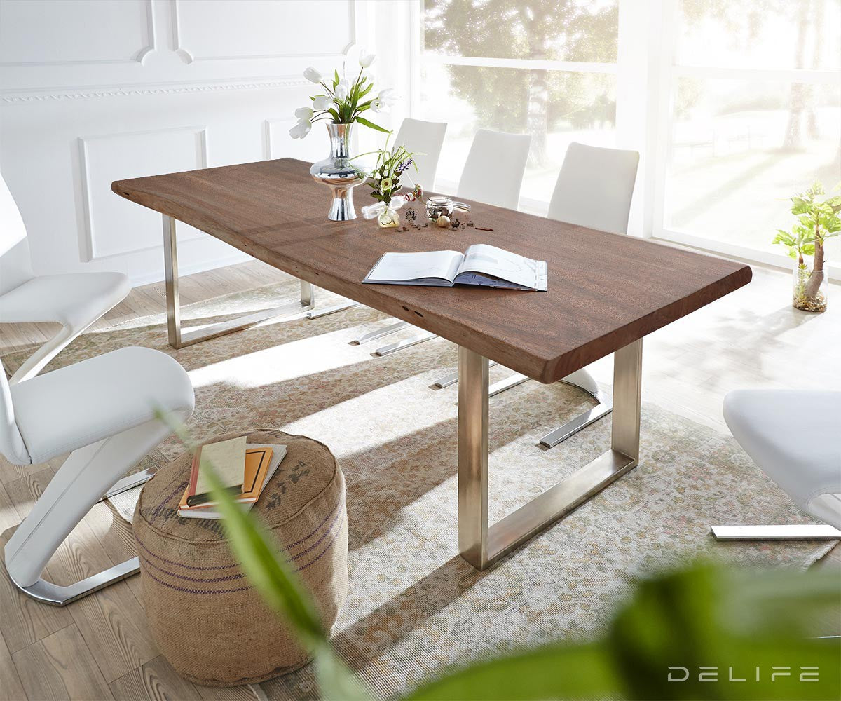 Blagovaonski stol Edge, Materijal: Bagrem, Debljina ploče: 5,5cm