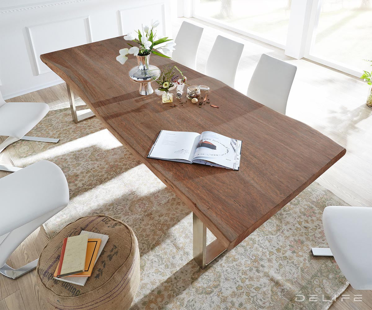 Blagovaonski stol Edge, Materijal: Bagrem, Debljina ploče: 5,5cm