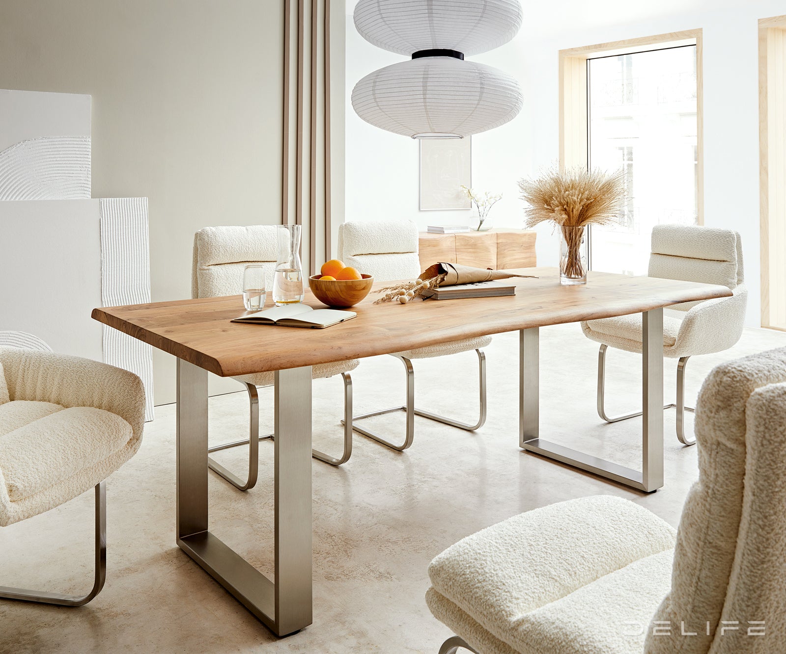 Blagovaonski stol Edge, Materijal: Bagrem, Debljina ploče: 3,5cm