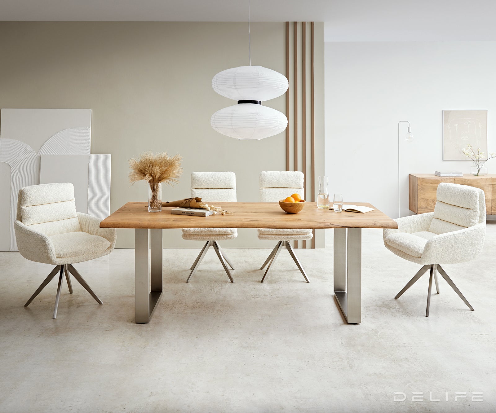 Blagovaonski stol Edge, Materijal: Bagrem, Debljina ploče: 3,5cm