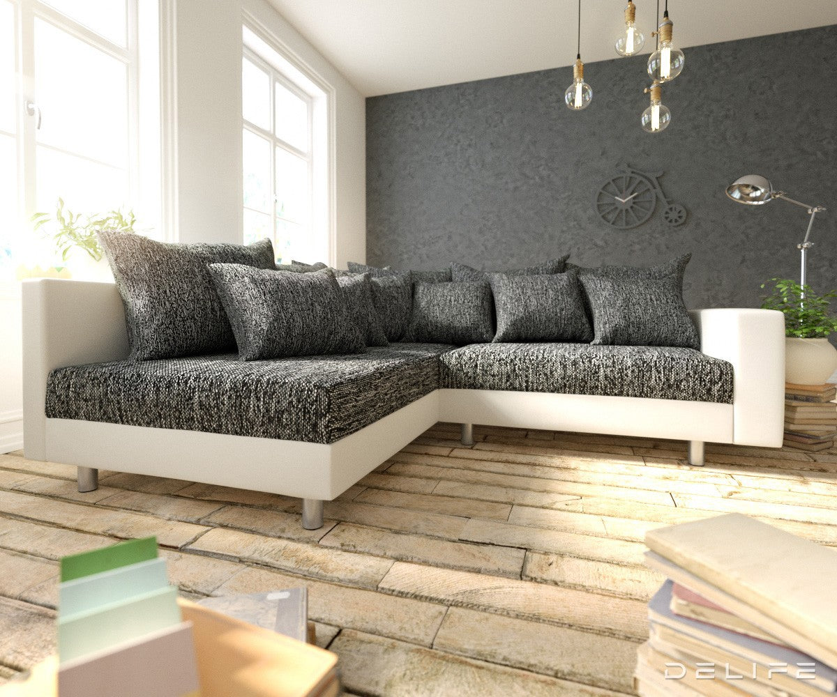 Kutna garnitura Clovis 215x185cm, Materijal: Strukturirana tkanina/Umjetna koža