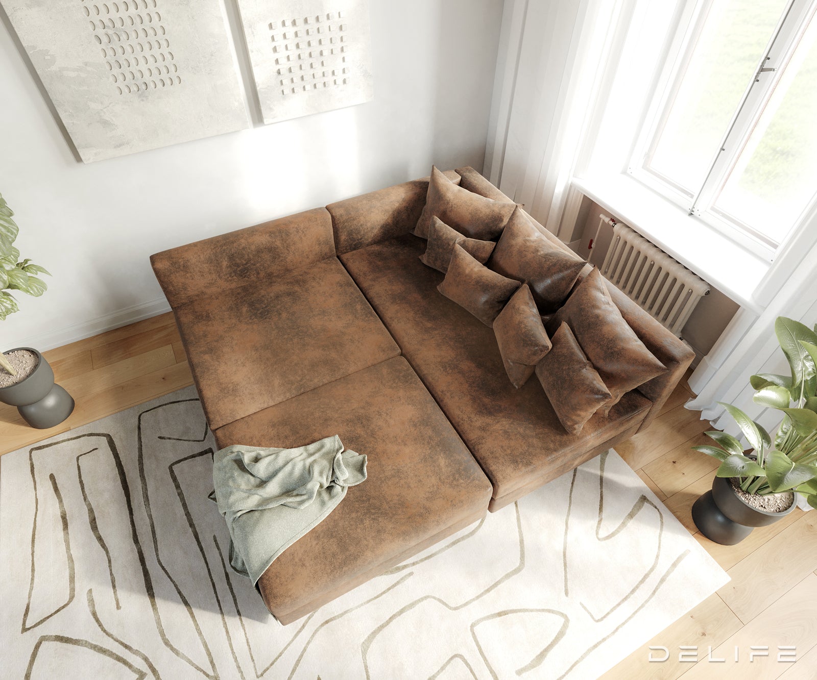 Kutna garnitura Clovis 200x185cm, Materijal: Mikrovelur