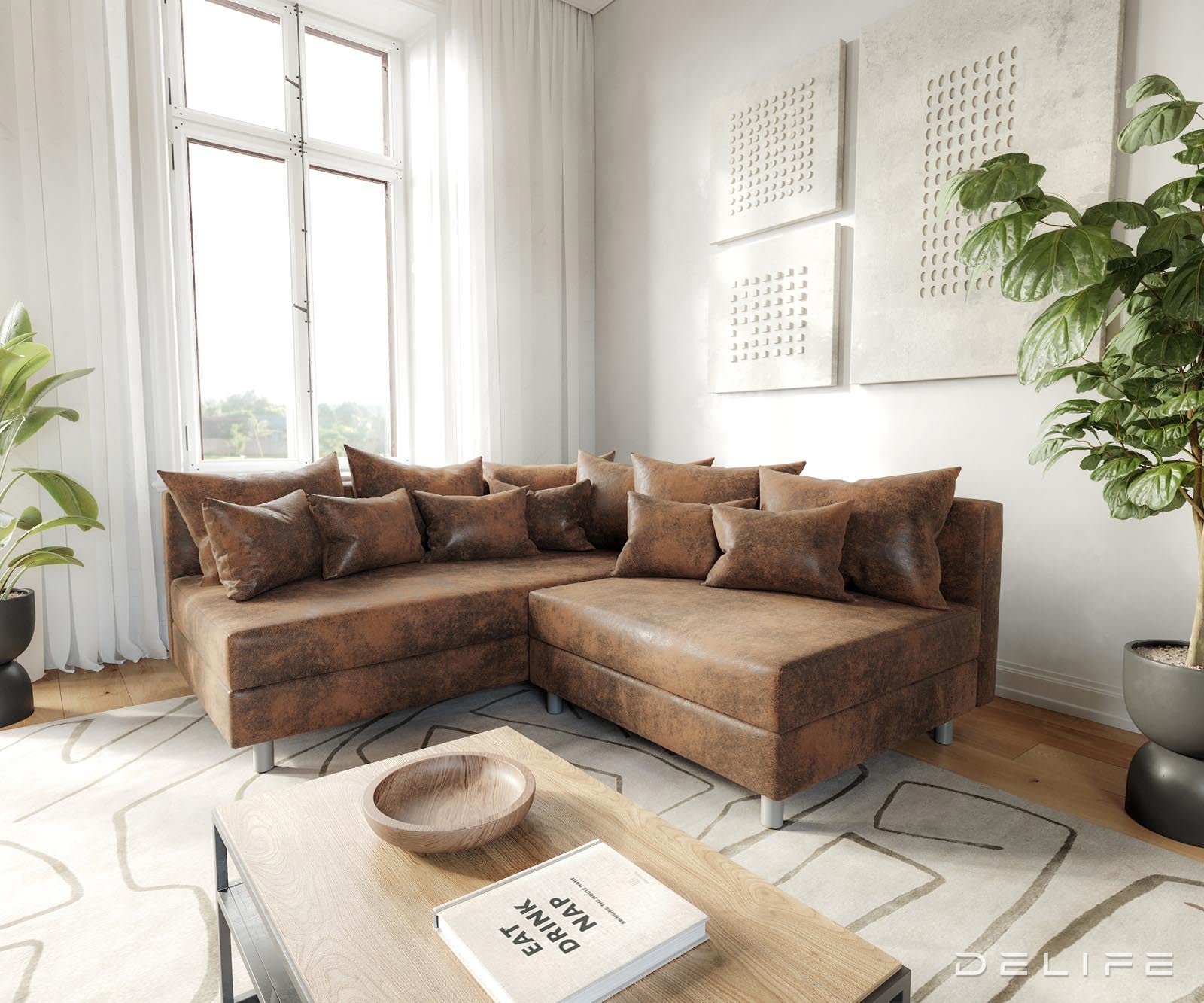 Kutna garnitura Clovis 200x185cm, Materijal: Mikrovelur