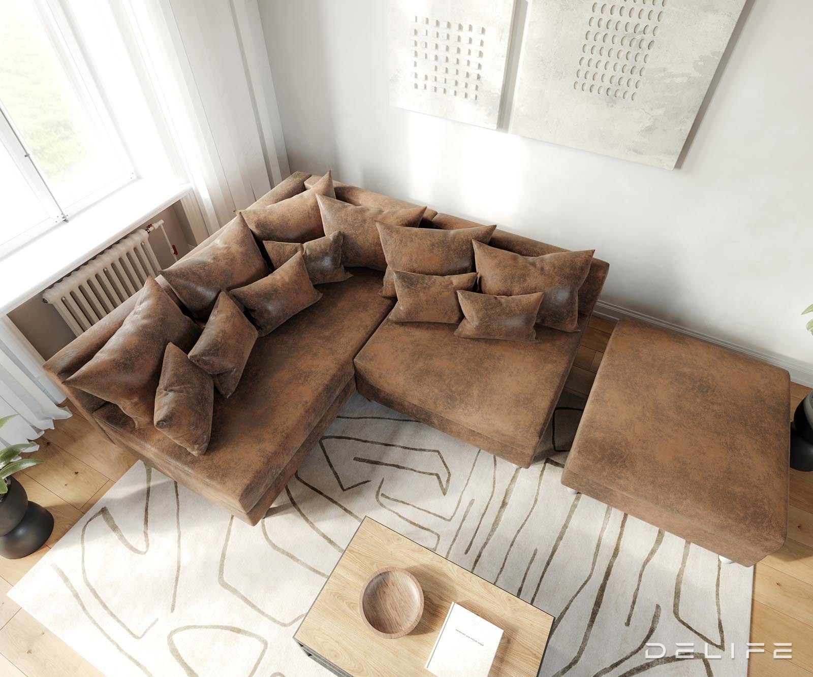 Kutna garnitura Clovis 200x185cm, Materijal: Mikrovelur