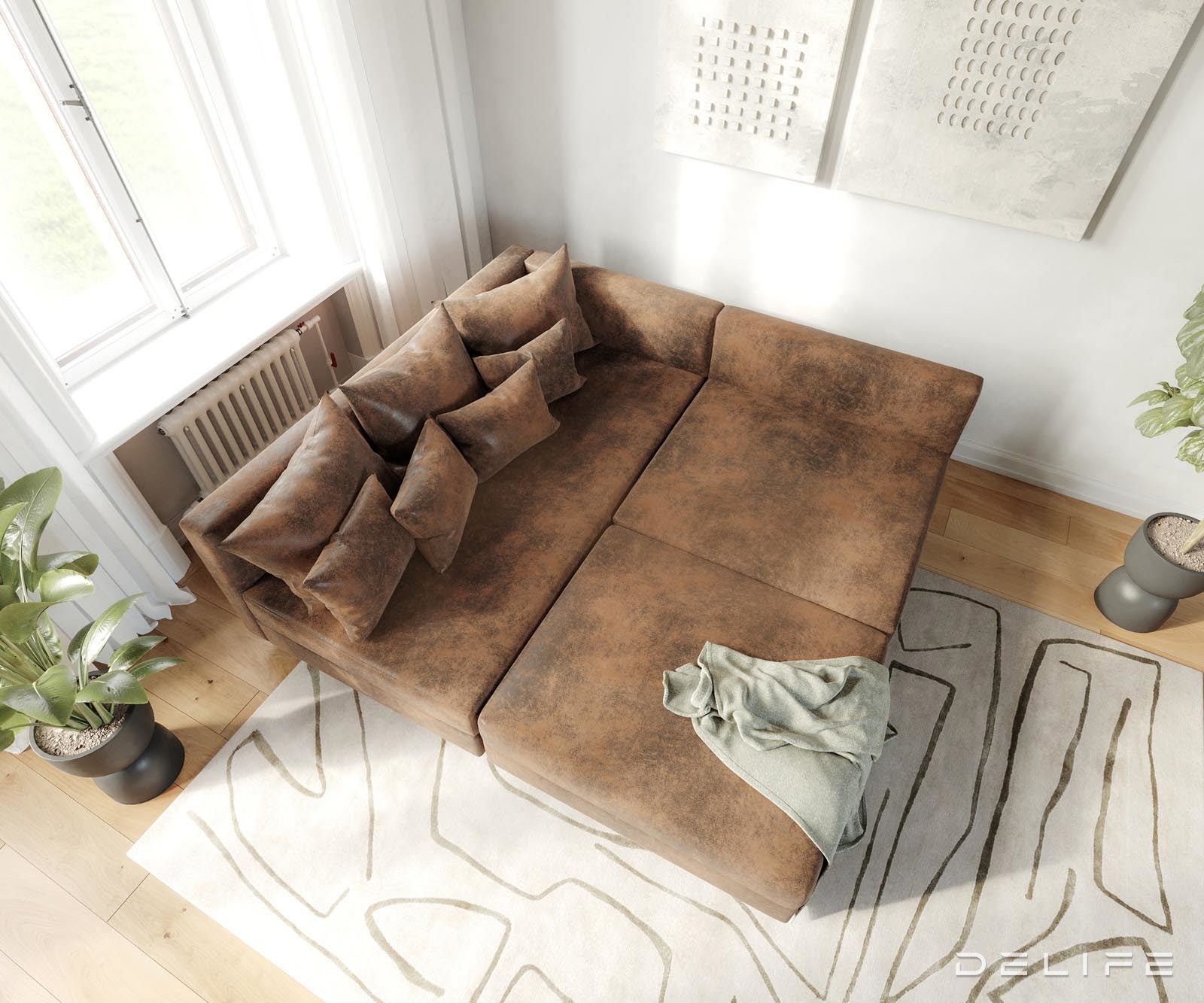 Kutna garnitura Clovis 200x185cm, Materijal: Mikrovelur