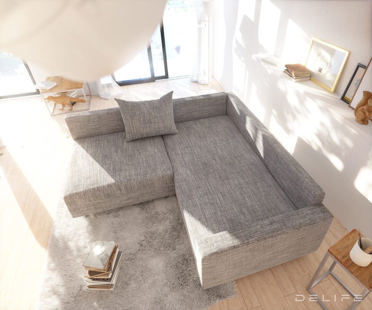 Kutna garnitura Clovis 200x200cm, Materijal: Strukturirana tkanina