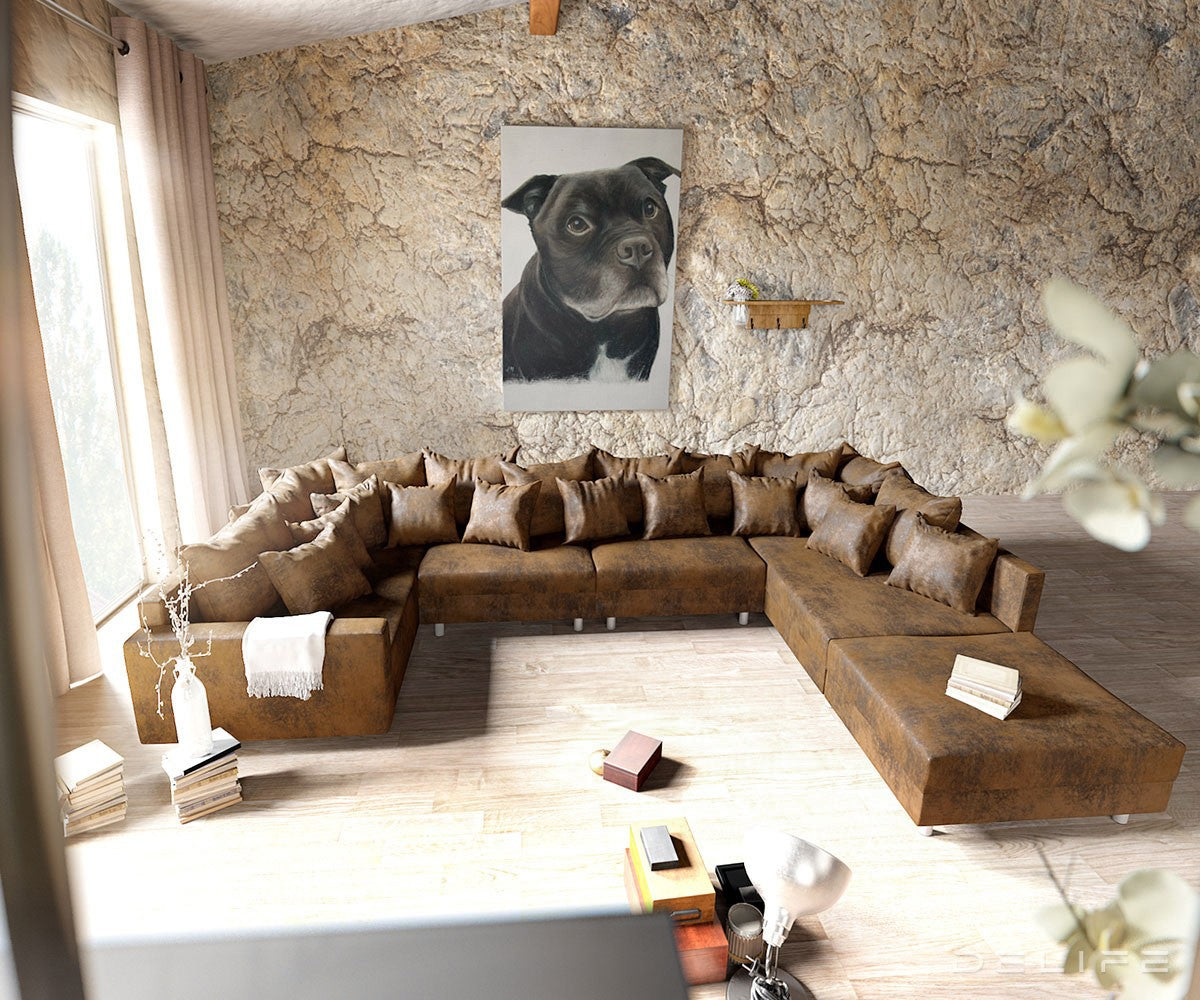 Kutna garnitura Clovis XL 400x185cm, Materijal: Mikrovelur