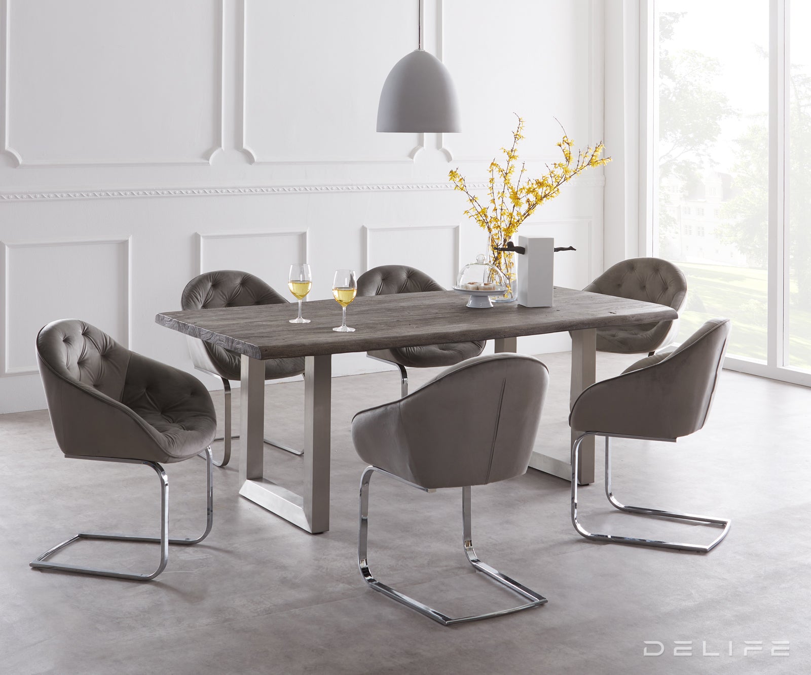 Blagovaonski stol Edge, Materijal: Bagrem, Debljina ploče: 3,5cm