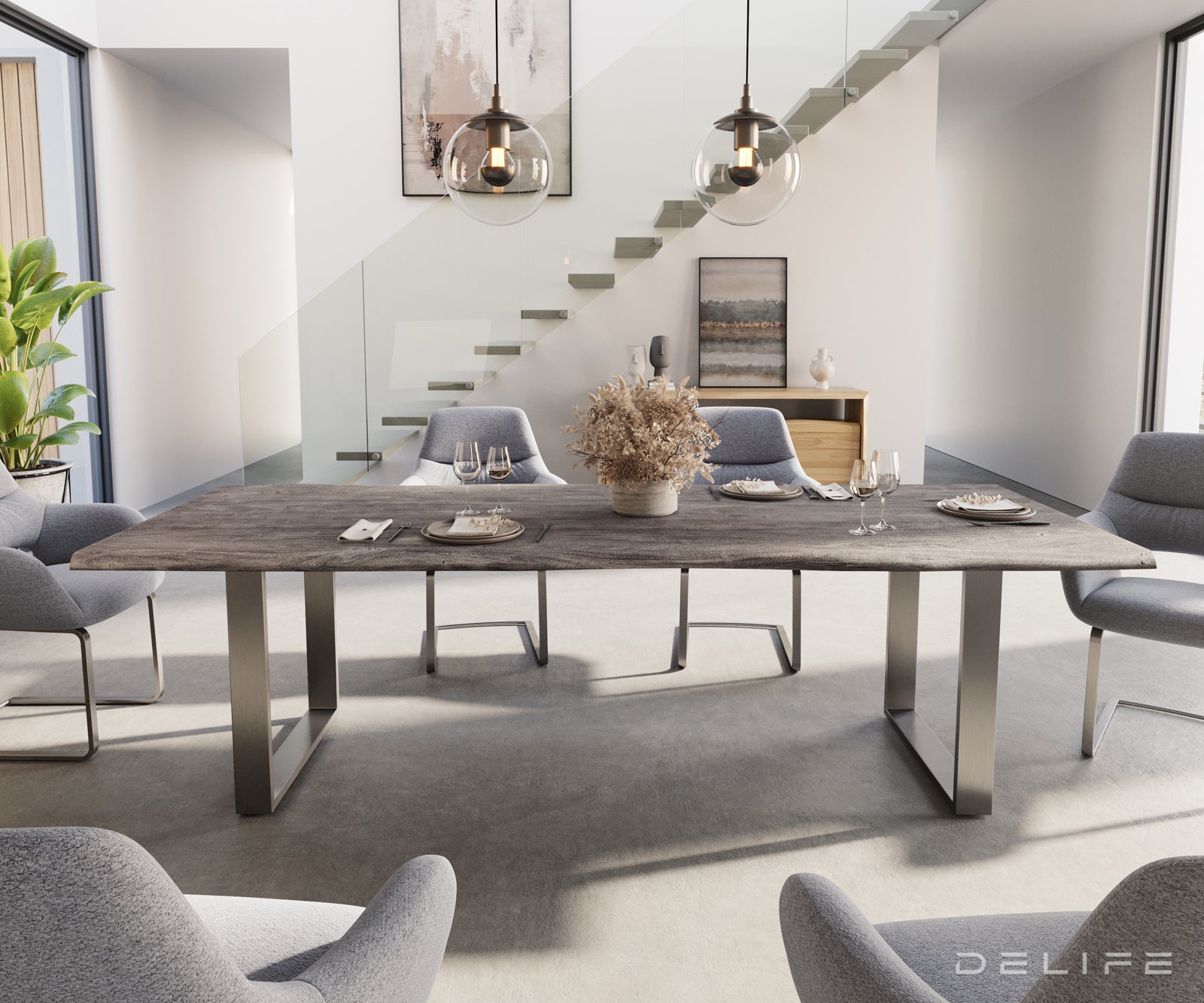 Blagovaonski stol Edge, Materijal: Bagrem, Debljina ploče: 3,5cm