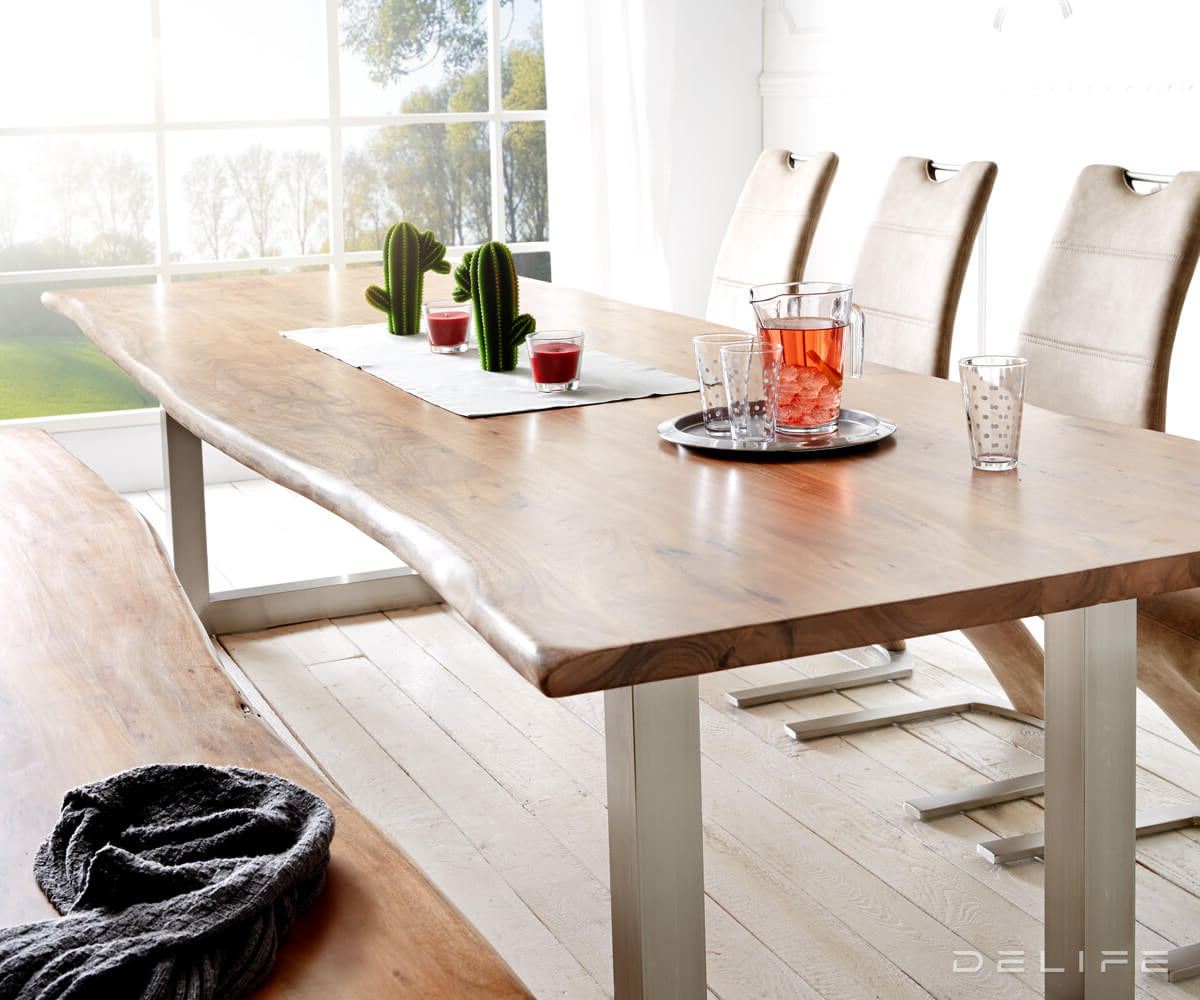 Blagovaonski stol Edge, Materijal: Bagrem, Debljina ploče: 3,5cm