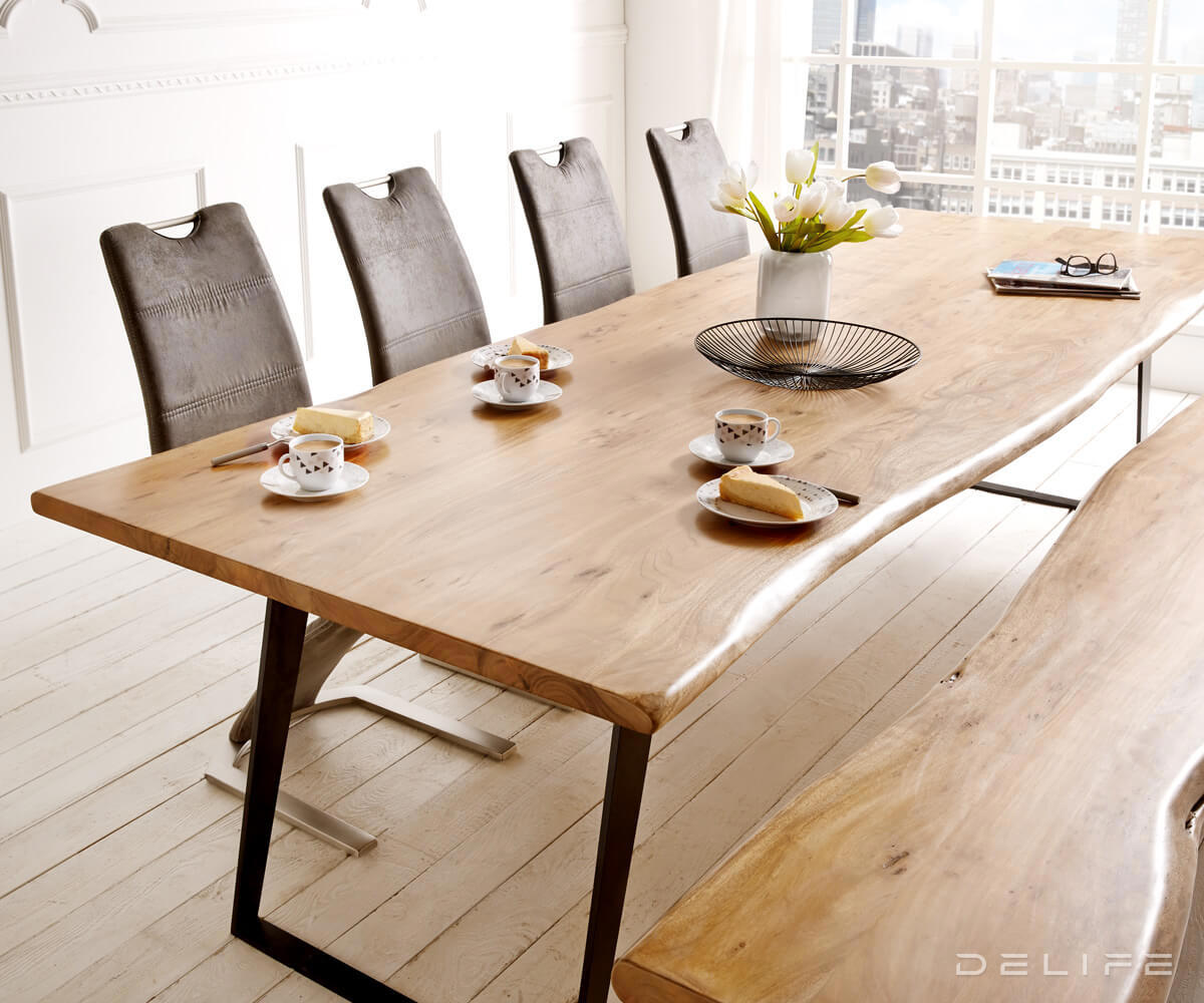 Blagovaonski stol Edge, Materijal: Bagrem, Debljina ploče: 3,5cm