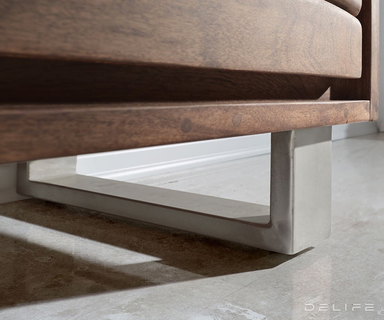 Komoda Live Edge, 3 ladice, 1 pretinac, Materijal: Bagrem