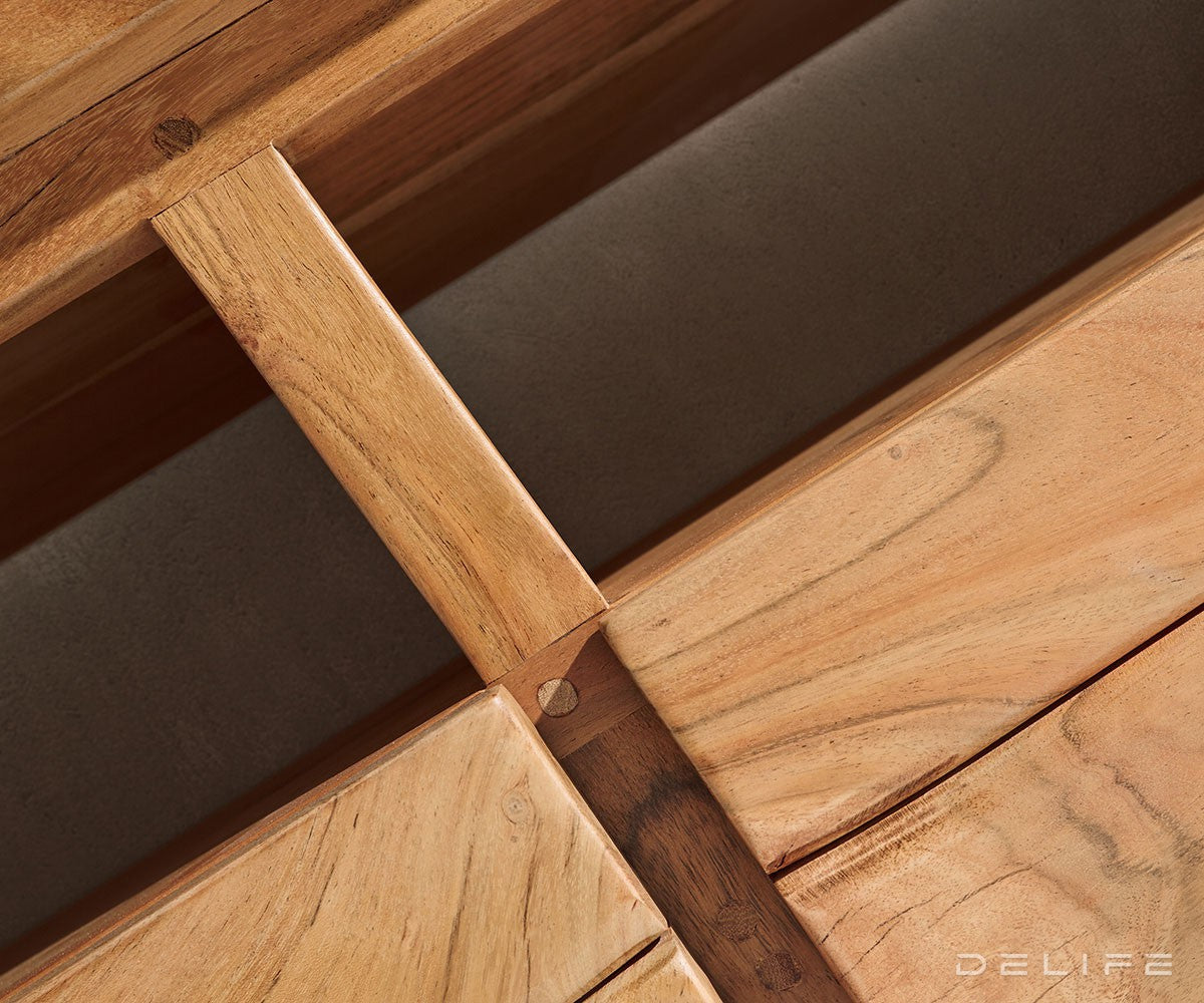 Komoda Live Edge, 3 ladice, 1 pretinac, Materijal: Bagrem