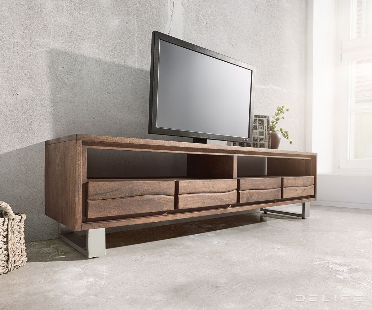 Komoda Live Edge, 3 ladice, 1 pretinac, Materijal: Bagrem