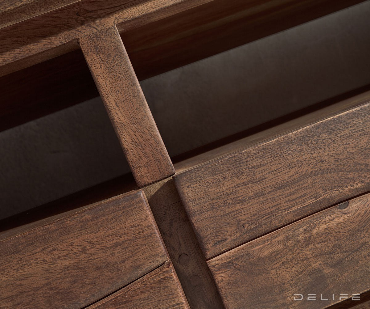 Komoda Live Edge, 3 ladice, 1 pretinac, Materijal: Bagrem