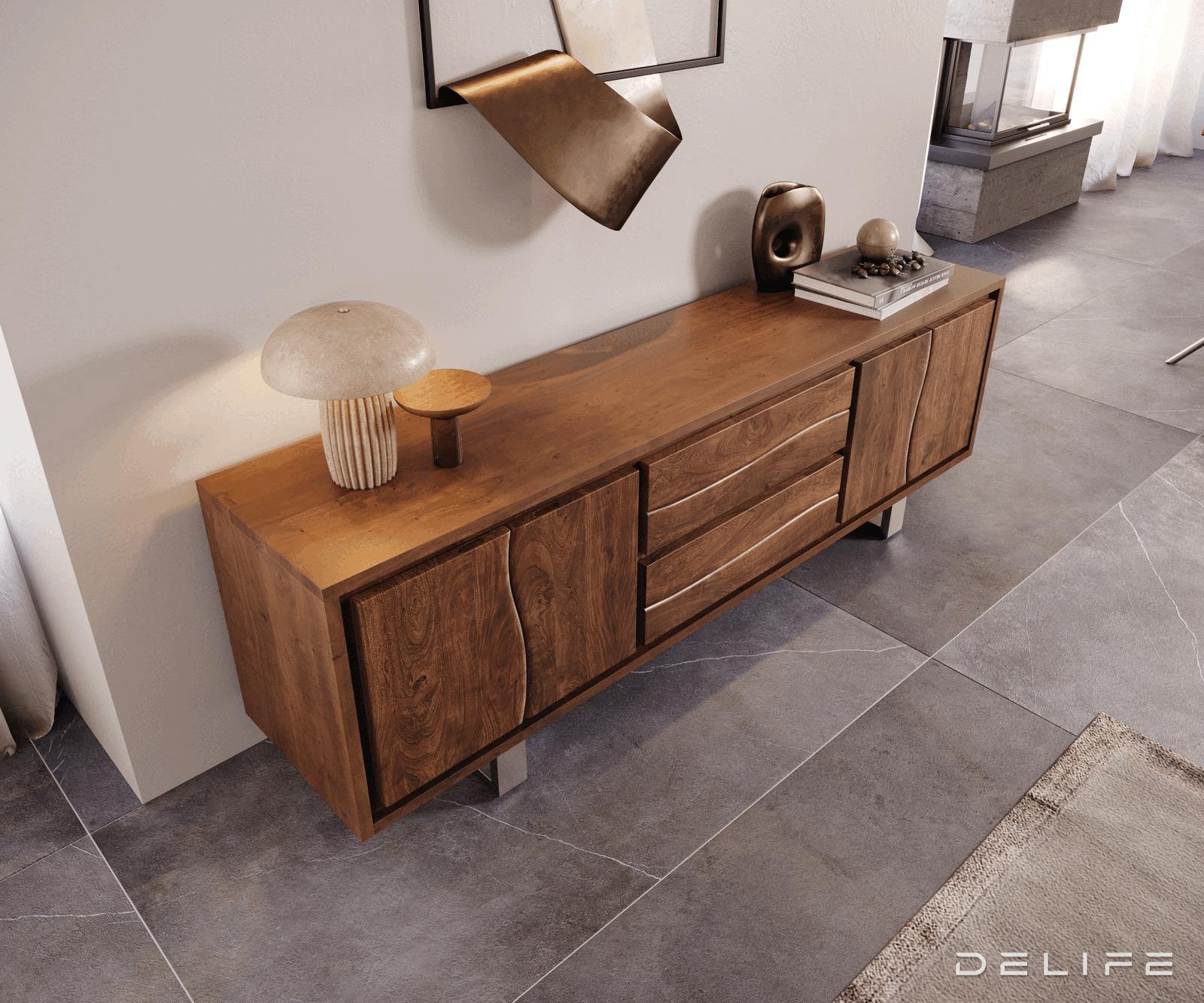 Komoda Live Edge, 200x45cm, Materijal: Bagrem