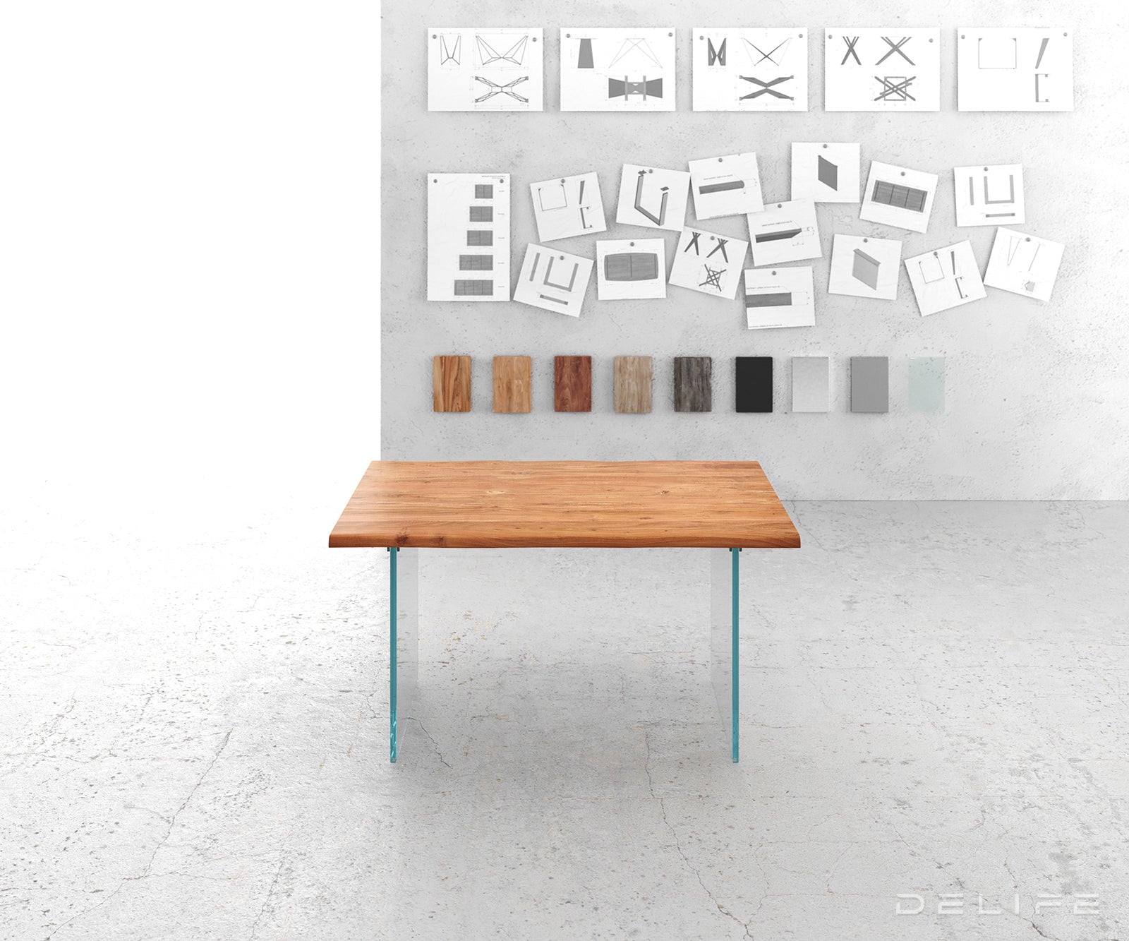 Blagovaonski stol Edge, Materijal: Bagrem, Debljina ploče: 3,5cm