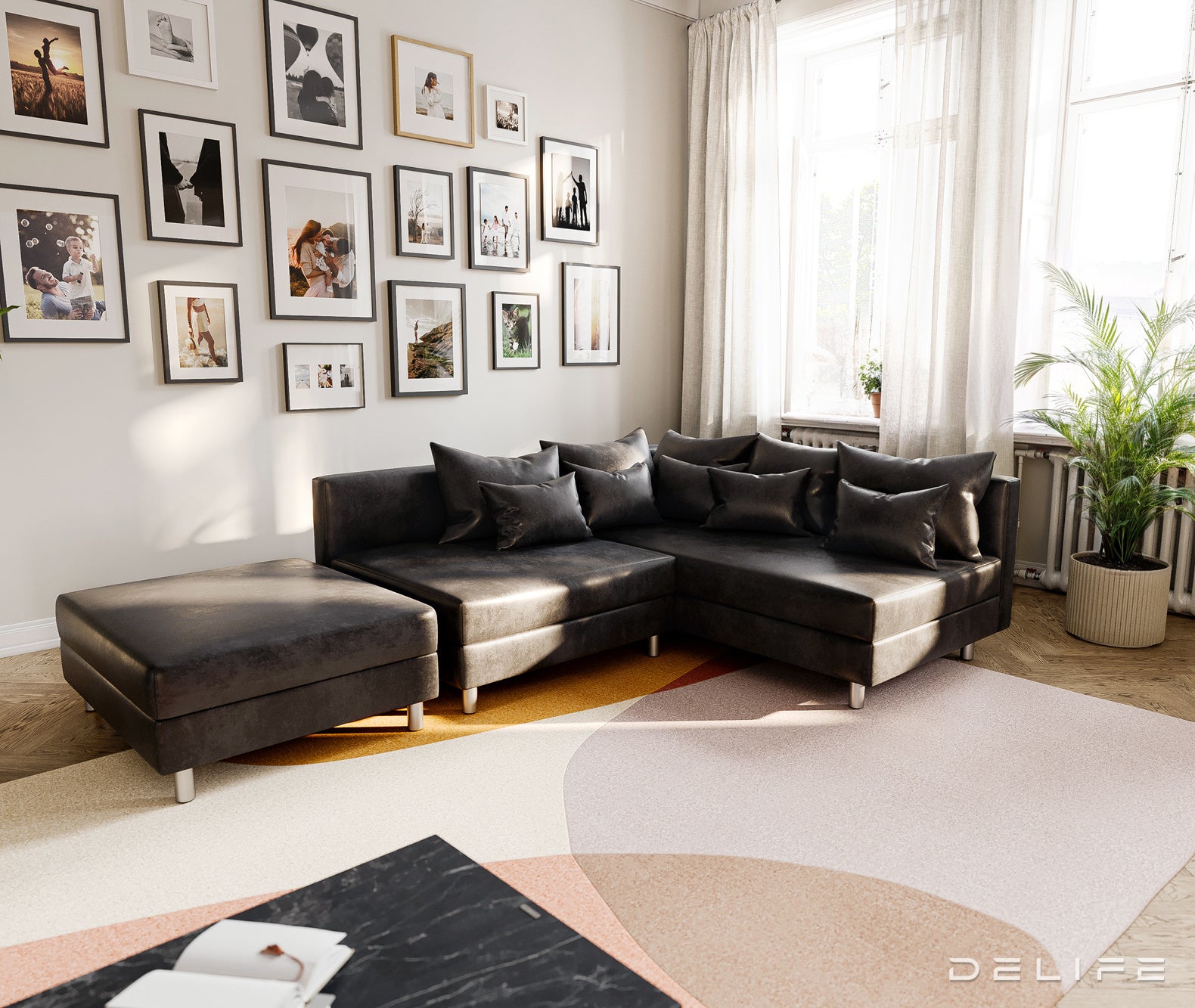 Kutna garnitura Clovis 200x185cm, Materijal: Mikrovelur