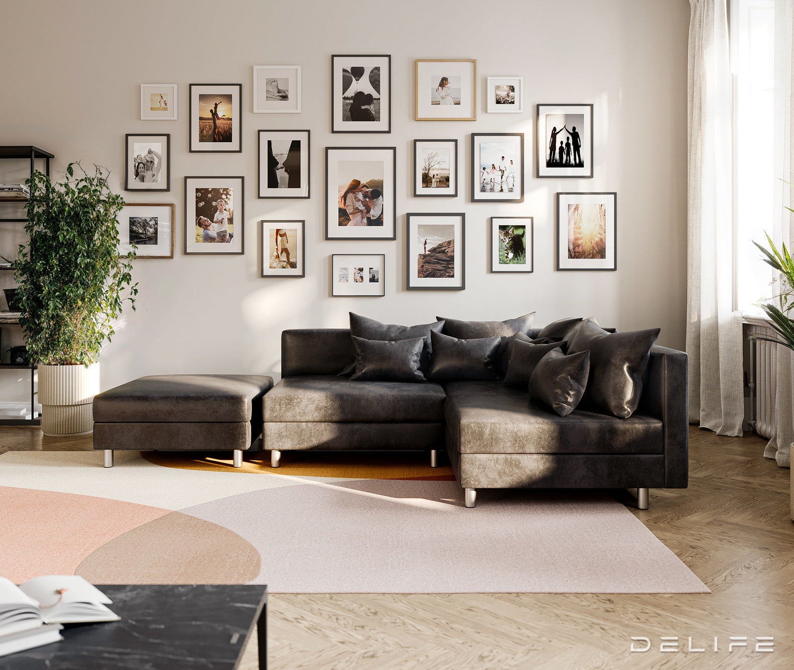 Kutna garnitura Clovis 200x185cm, Materijal: Mikrovelur