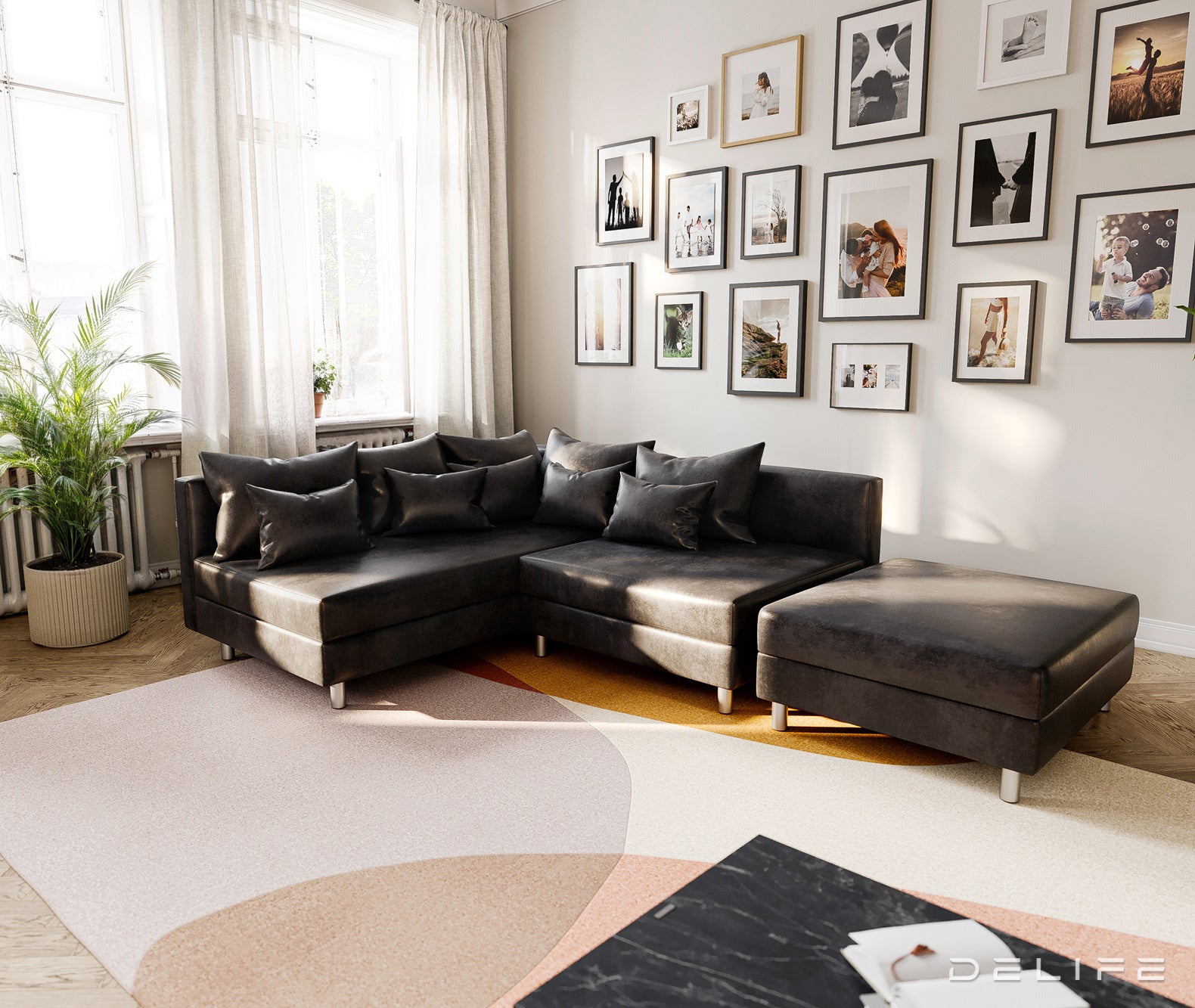 Kutna garnitura Clovis 200x185cm, Materijal: Mikrovelur