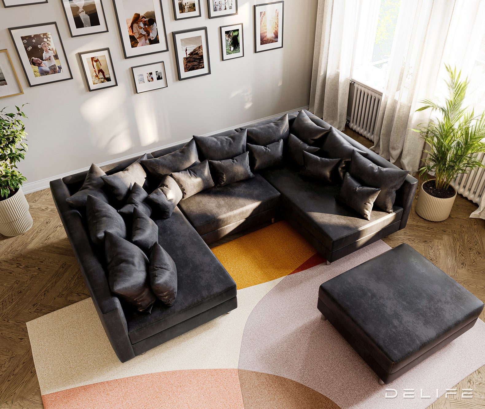 Kutna garnitura Clovis 300x185cm, Materijal: Mikrovelur