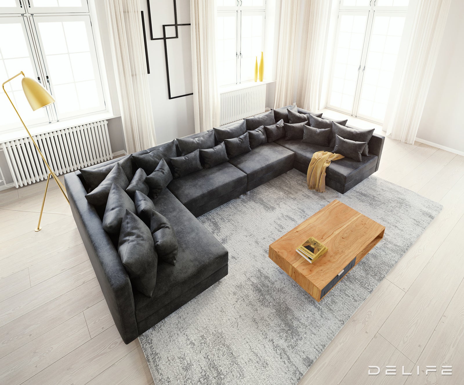 Kutna garnitura Clovis XL 400x185cm, Materijal: Mikrovelur