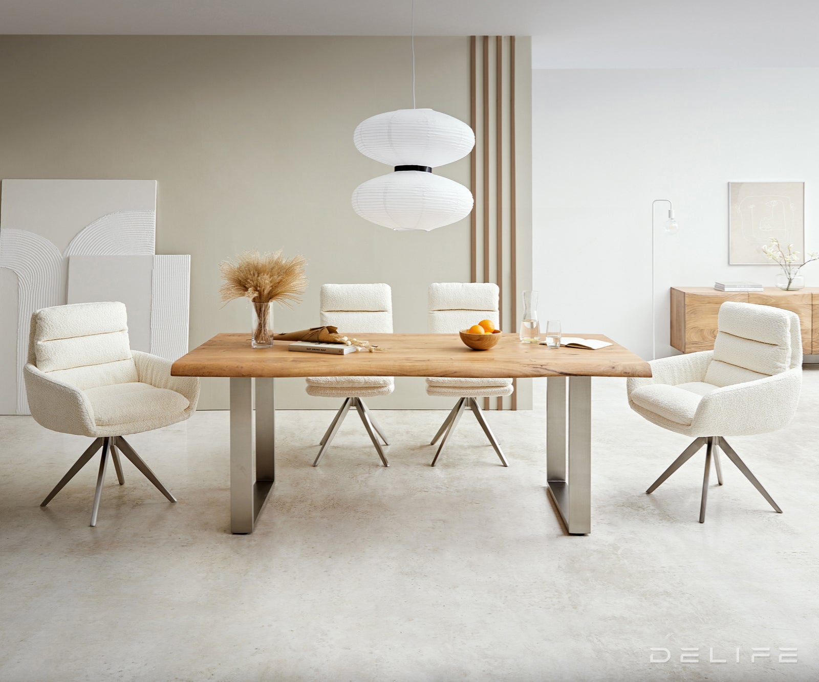 Blagovaonski stol Edge, Materijal: Bagrem, Debljina ploče: 5,5cm