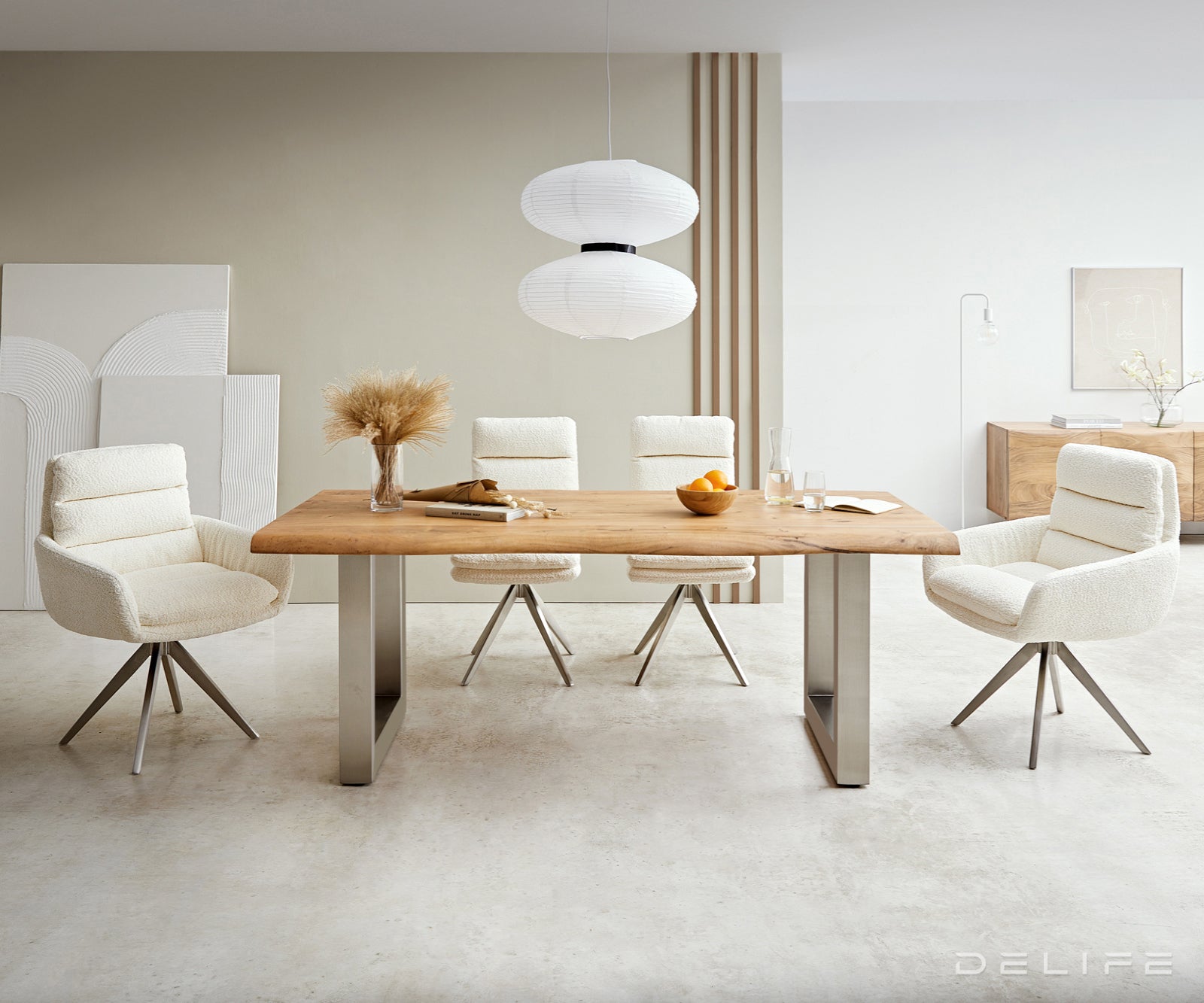 Blagovaonski stol Edge, Materijal: Bagrem, Debljina ploče: 5,5cm