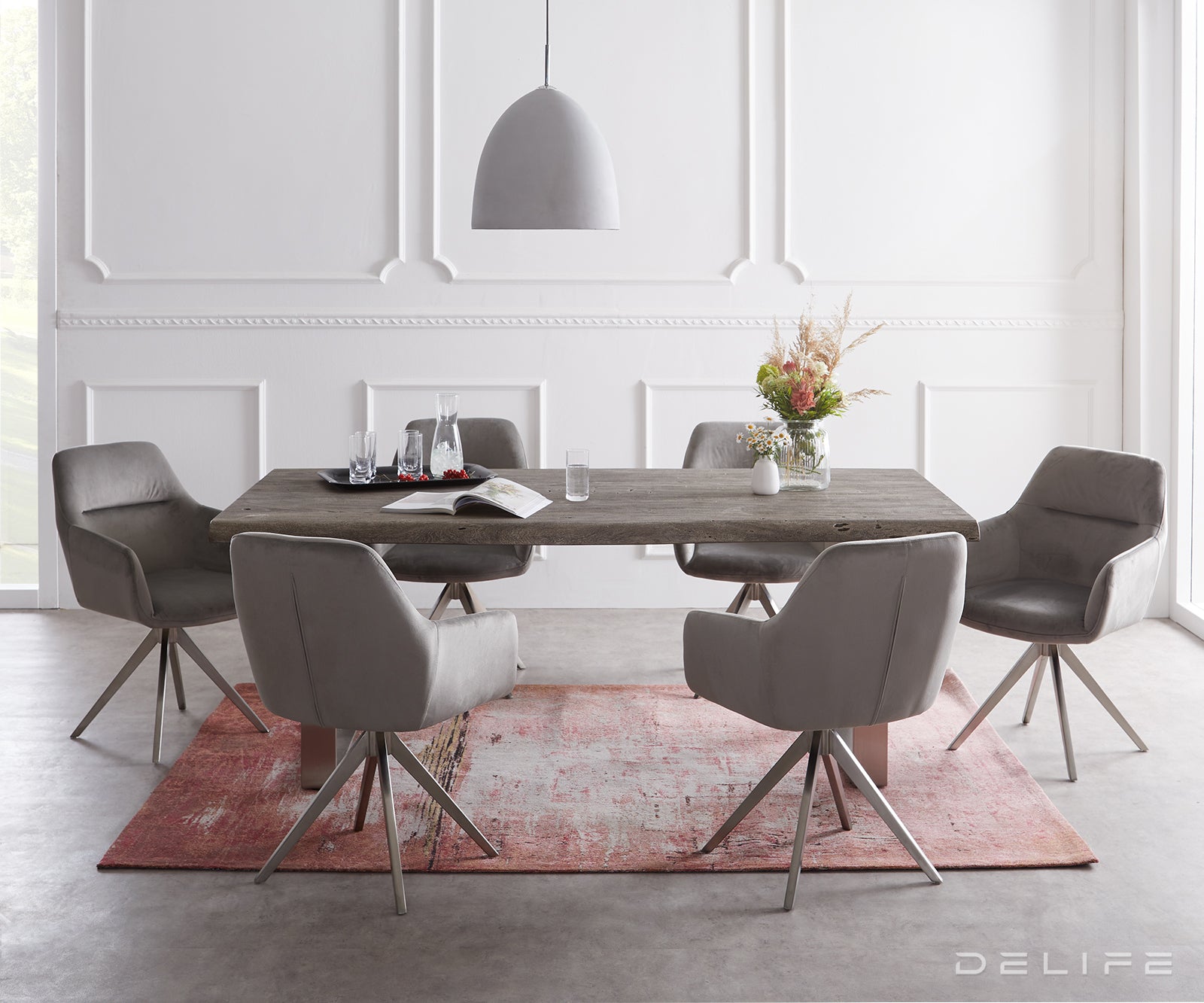 Blagovaonski stol Edge, Materijal: Bagrem, Debljina ploče: 5,5cm