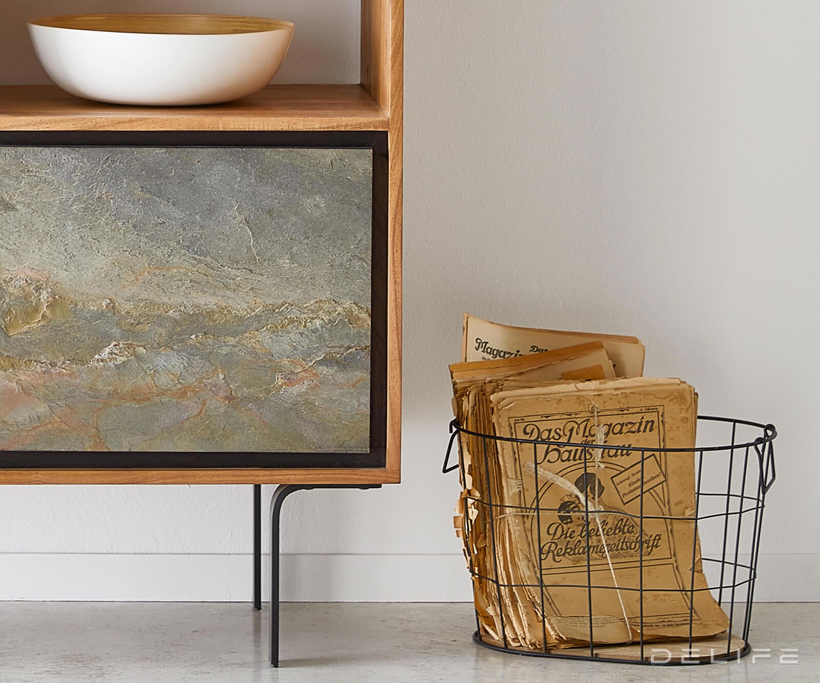 Visoka komoda Juwelo 88x135cm, Materijal: Bagrem