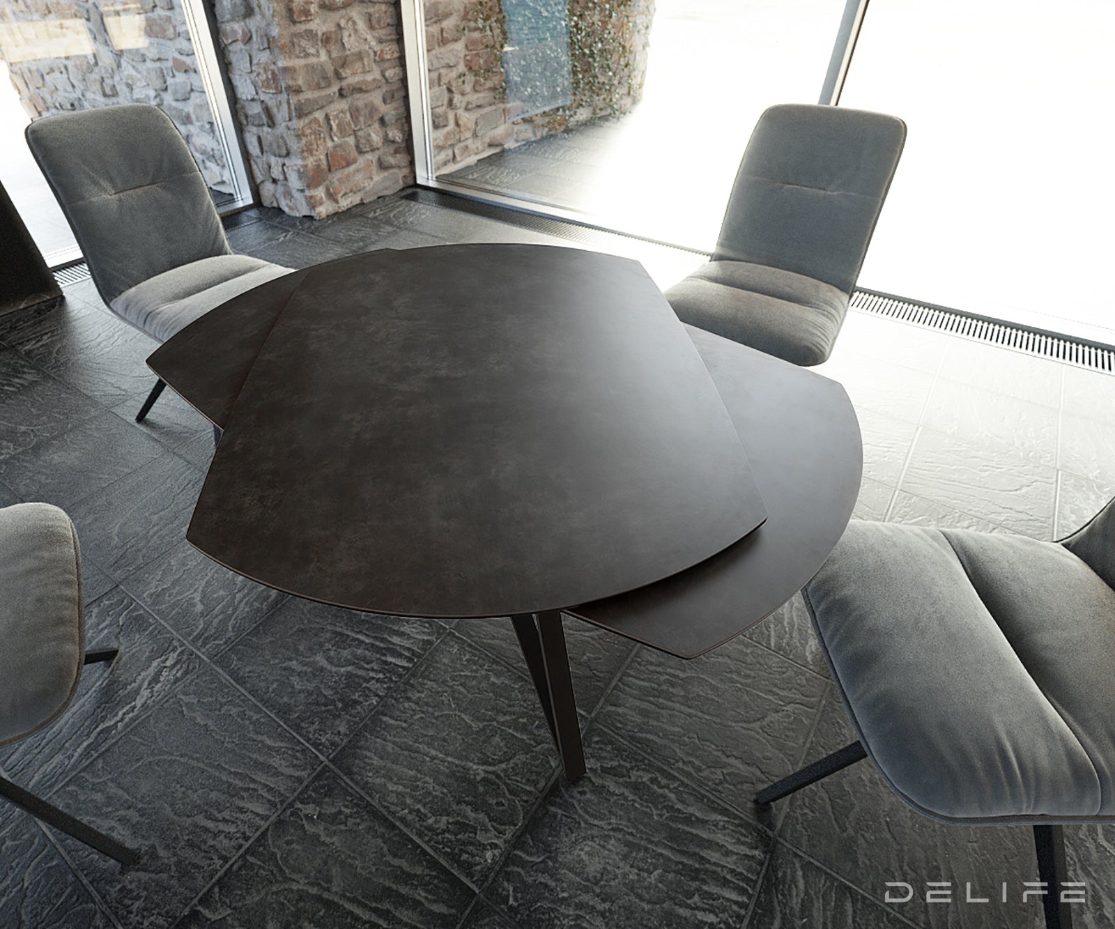 Produljivi stol Carlow 130/200x90cm, Materijal: Keramika