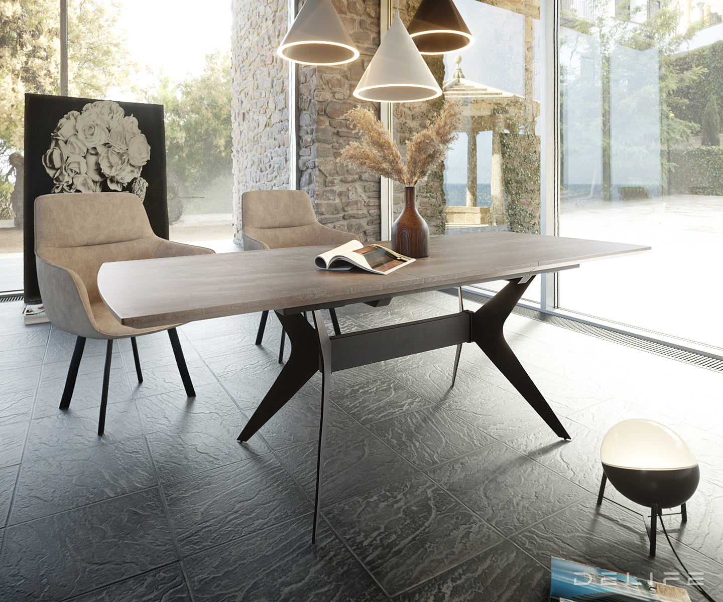 Produljivi stol Edona 160/200x90, Materijal: Folirani MDF