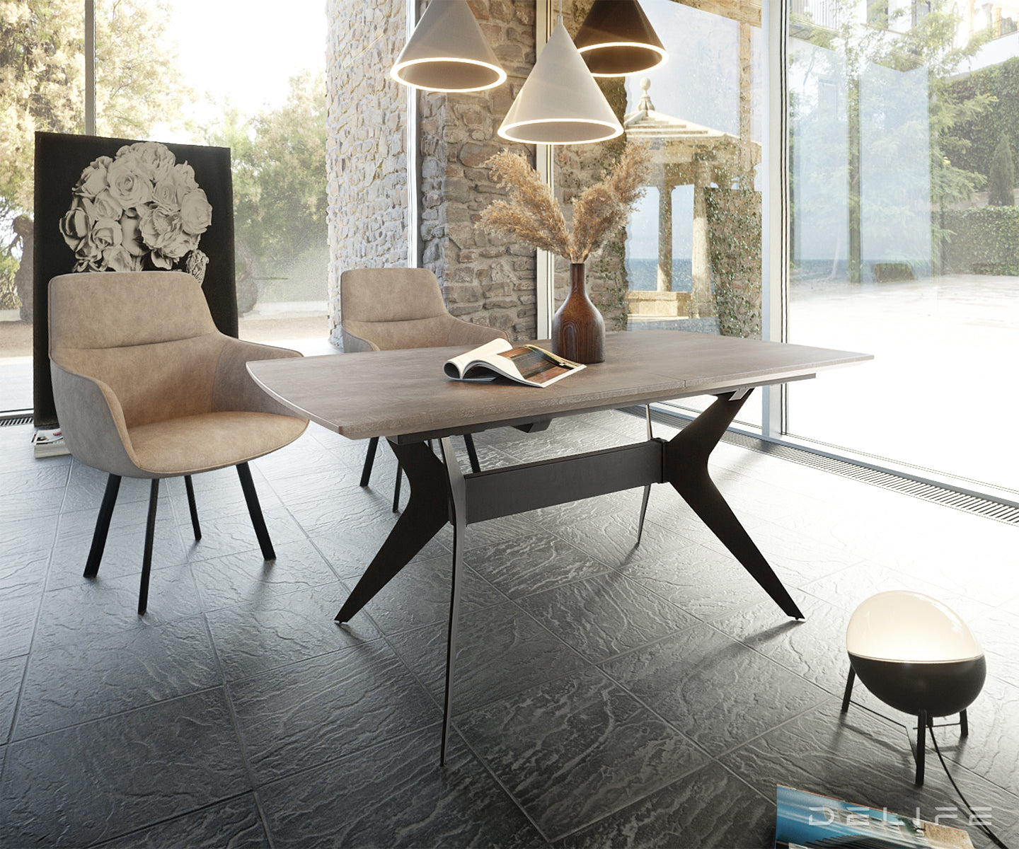 Produljivi stol Edona 160/200x90, Materijal: Folirani MDF