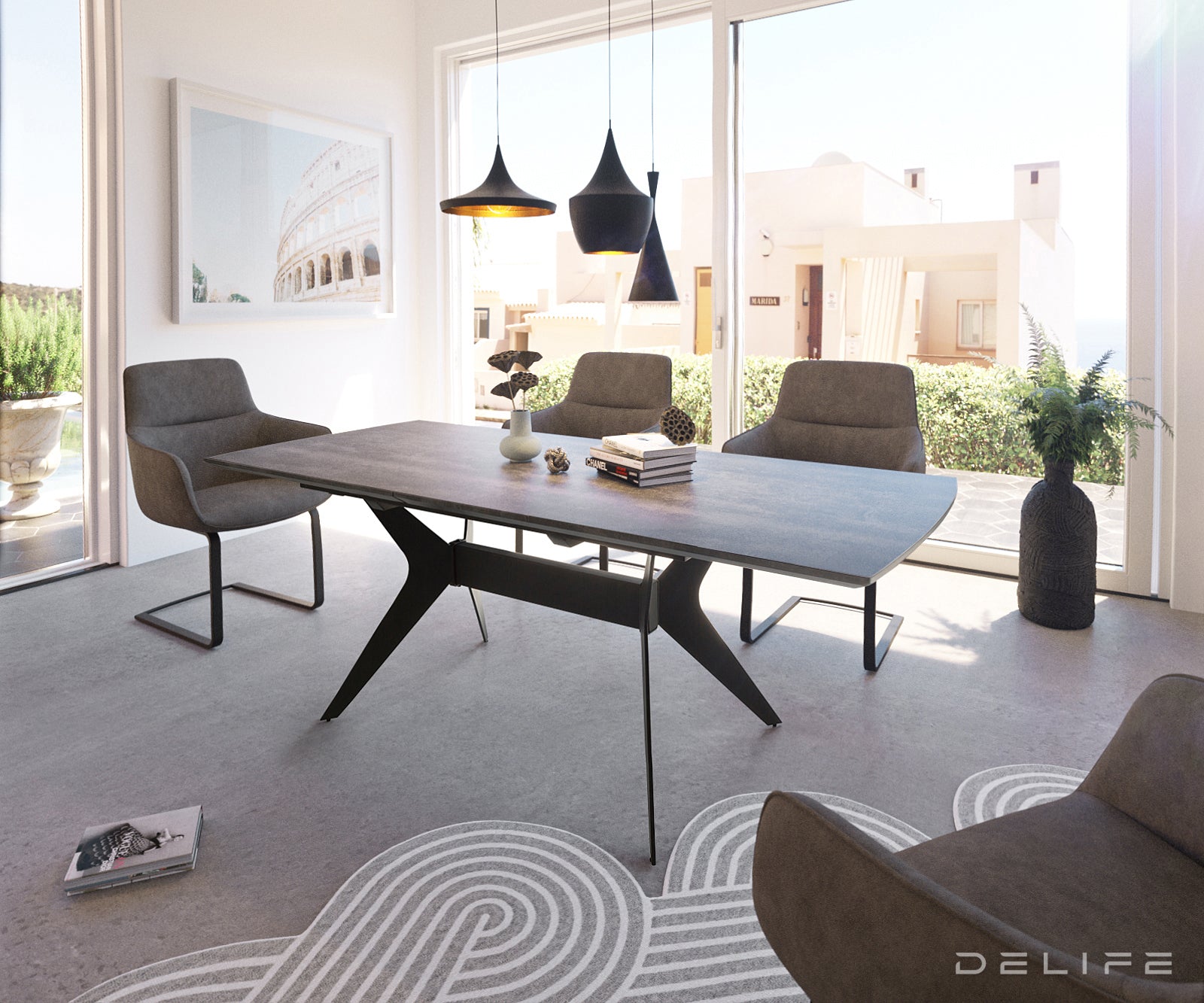 Produljivi stol Edona 160/200x90, Materijal: Folirani MDF