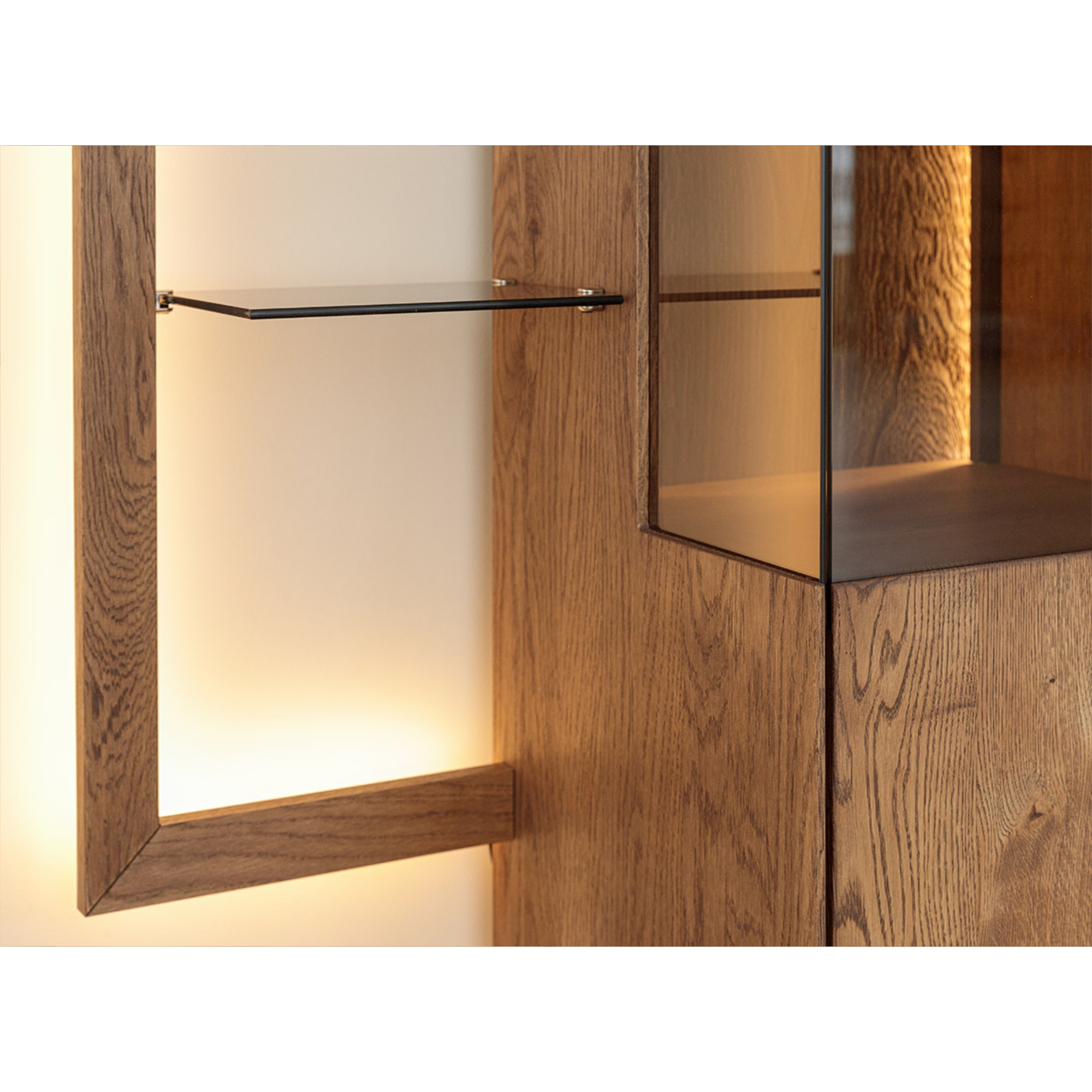 Vitrina Collodi 73x195cm, Materijal: Masivno Drvo Hrast