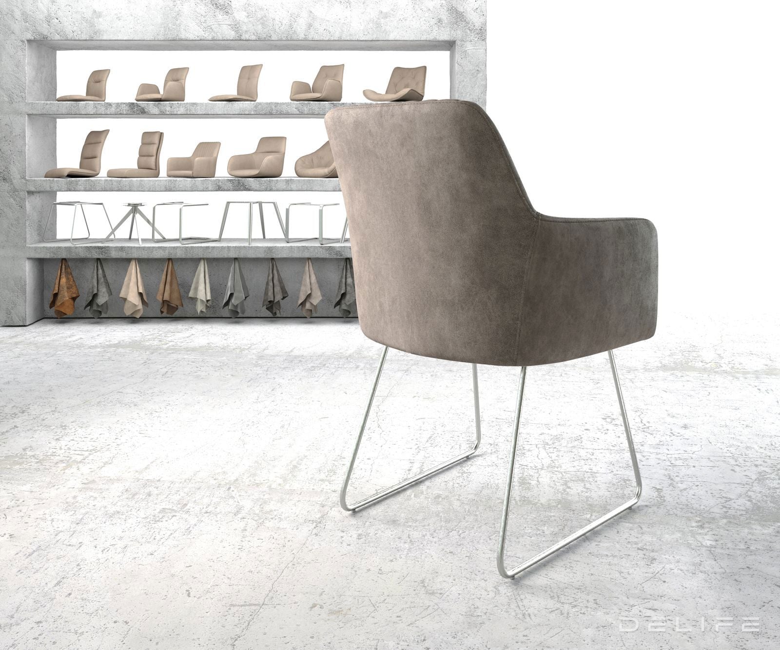 Blagovaonska stolica Greg, Materijal: Mikrofibra