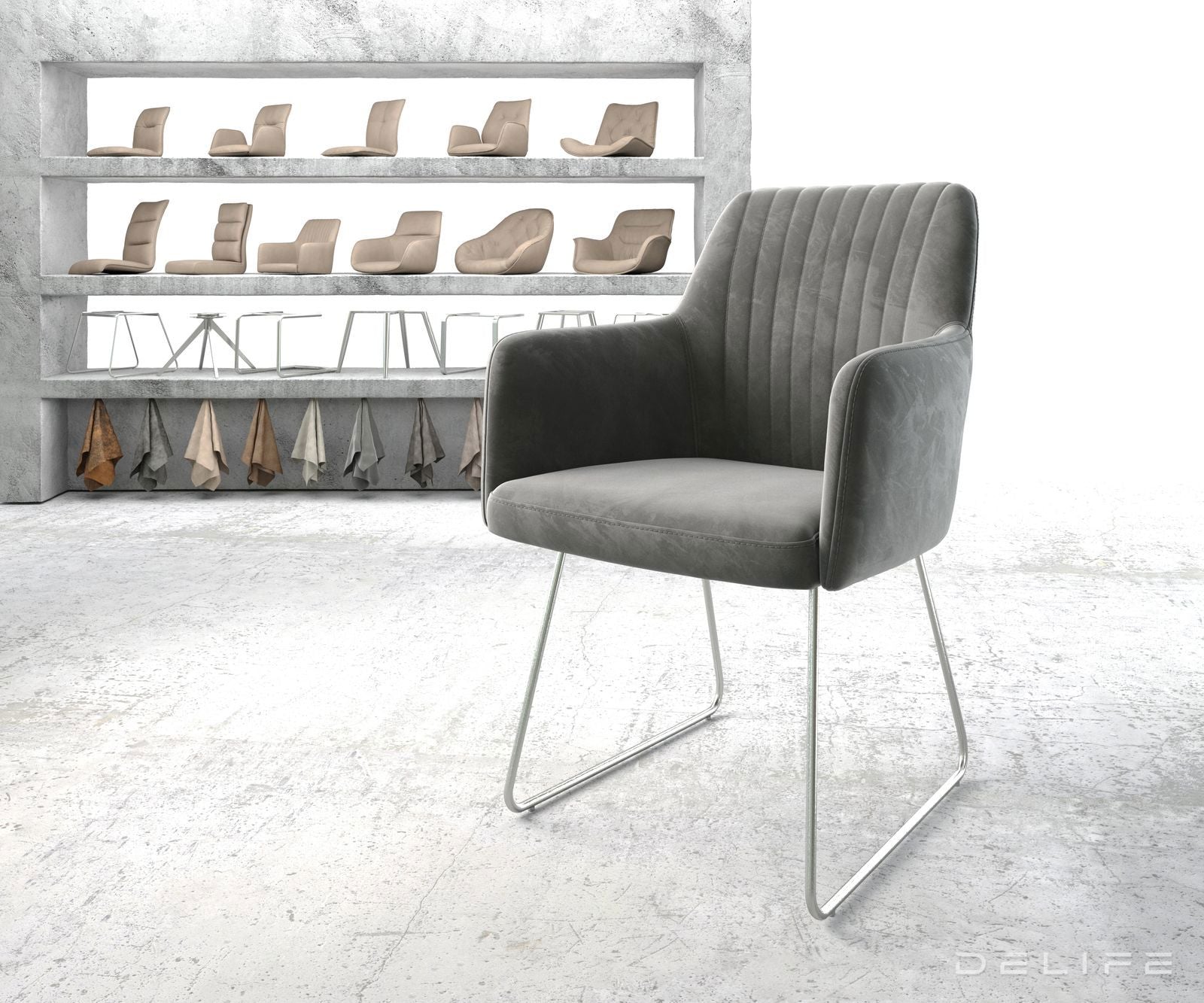 Blagovaonska stolica Greg, Materijal: Baršun