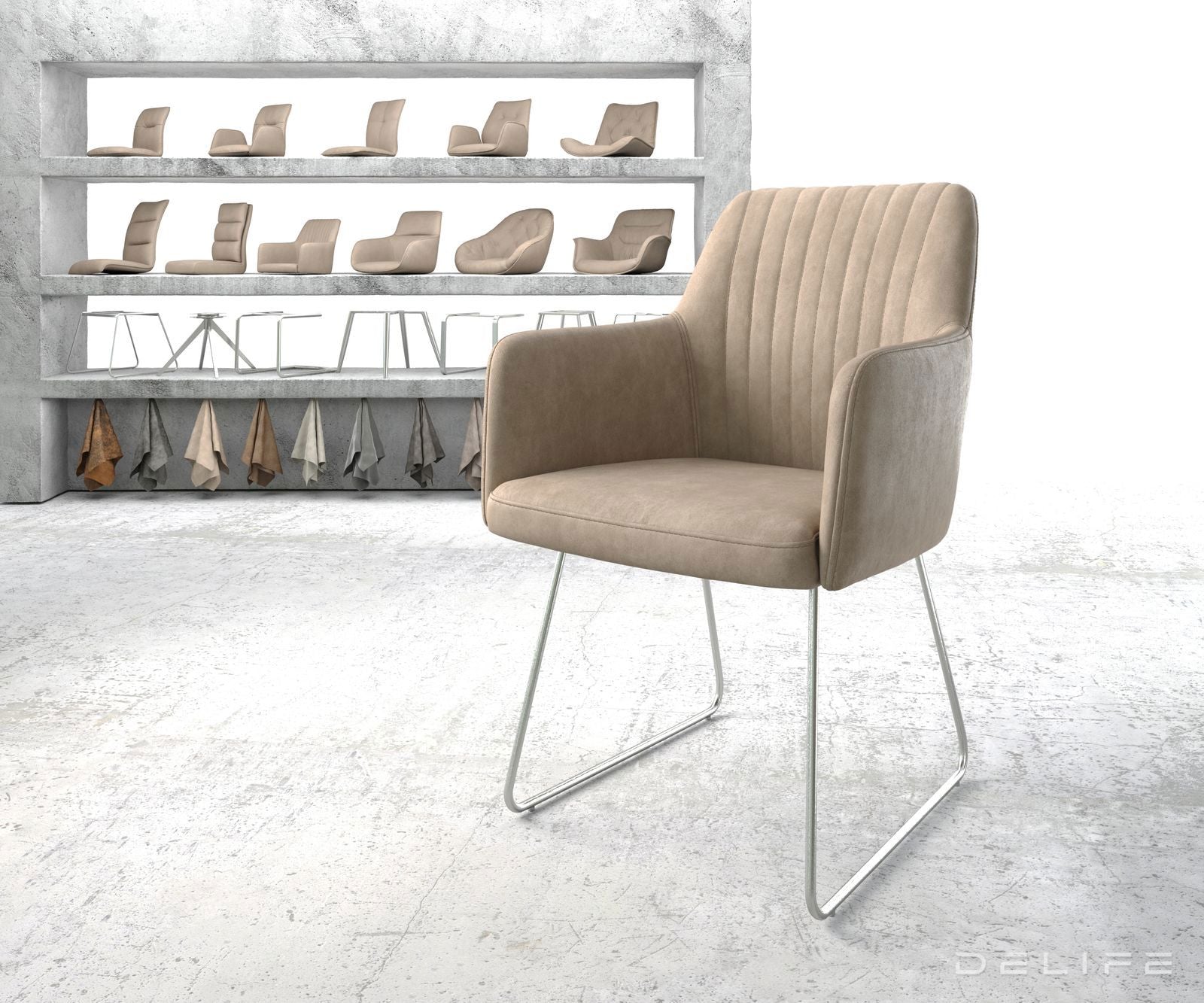 Blagovaonska stolica Greg, Materijal: Mikrofibra